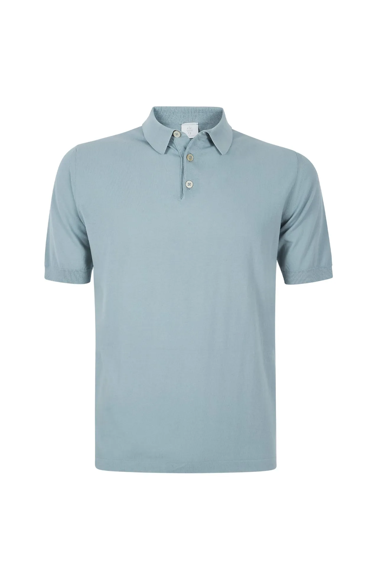 Men's Crepe Cotton Knitted Polo Shirt | Eleventy sold by Eleventy