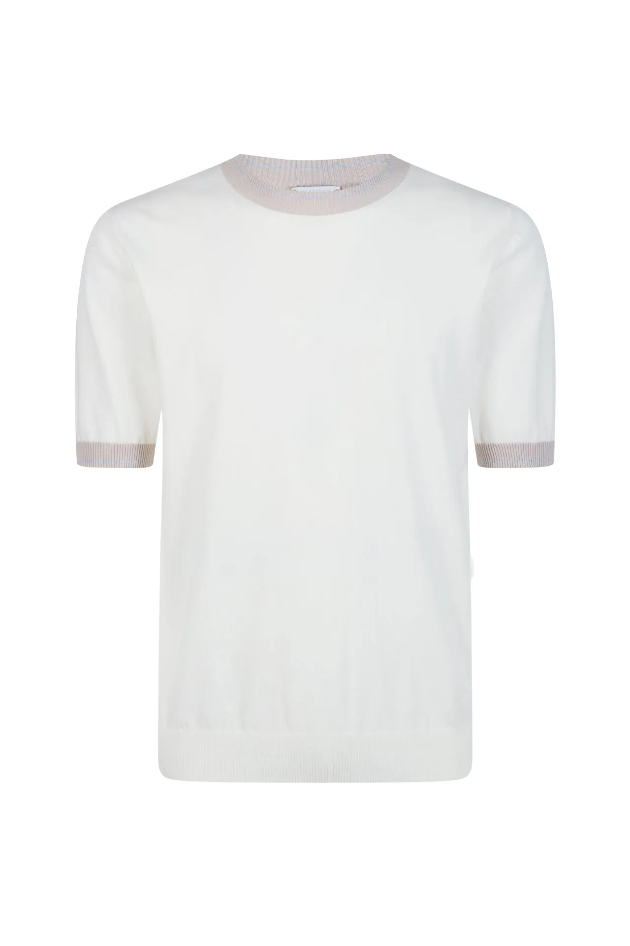 Men's Short Sleeve Cotton Crew Neck Sweater | Eleventy sold by Eleventy