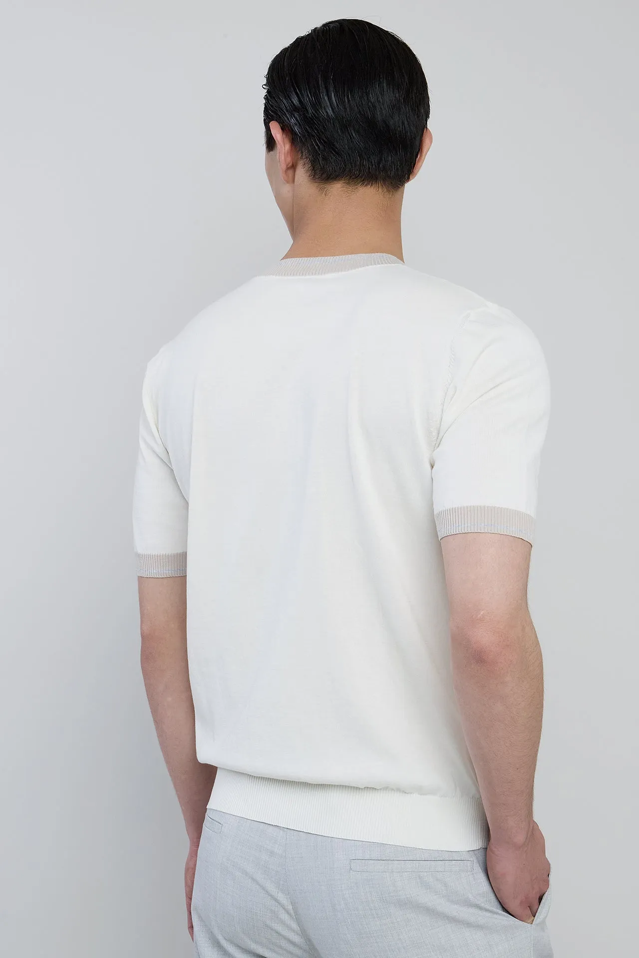 Men's Short Sleeve Cotton Crew Neck Sweater | Eleventy sold by Eleventy product image thumbnail 3