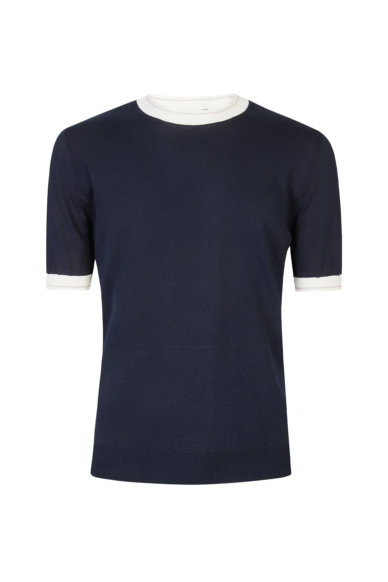 Men's Short Sleeve Cotton Crew Neck Sweater | Eleventy sold by Eleventy product image thumbnail 5