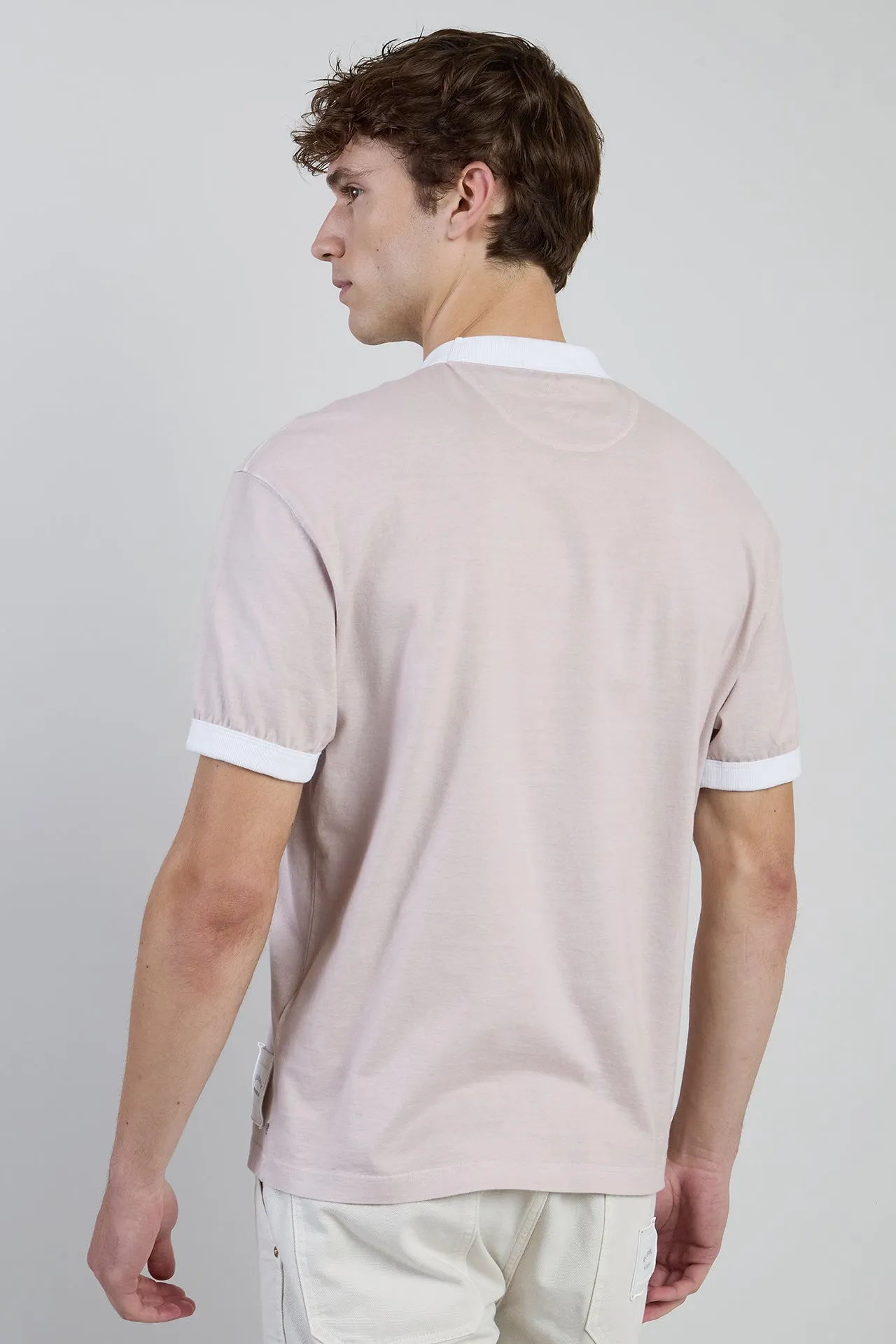 Men's relaxed fit crew neck garment-dyed cotton T-shirt | Eleventy sold by Eleventy product image thumbnail 3