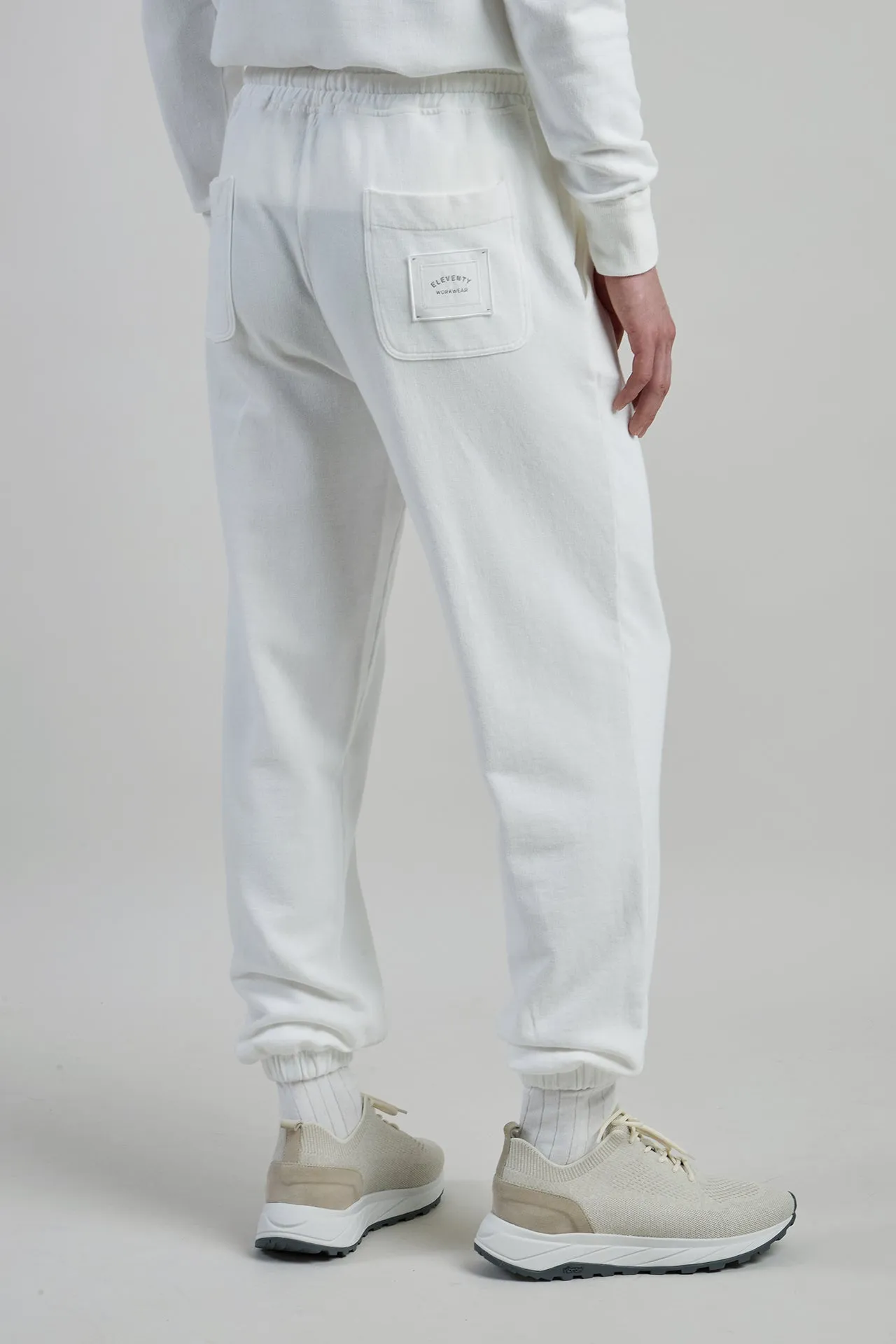 Men's Garment-Dyed Cotton Jersey Trousers with Pleats | Eleventy sold by Eleventy product image thumbnail 3