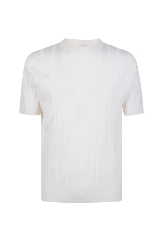 Men's Crew Neck Sweater in Fine Cotton Silk Cashmere | Eleventy made by Eleventy