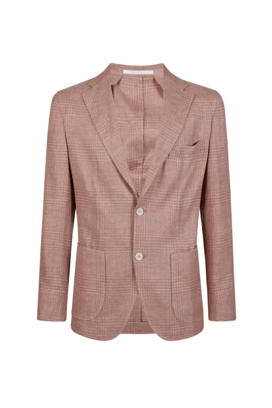 Slim Fit Linen Wool and Silk Single-Breasted Jacket | Eleventy made by Eleventy