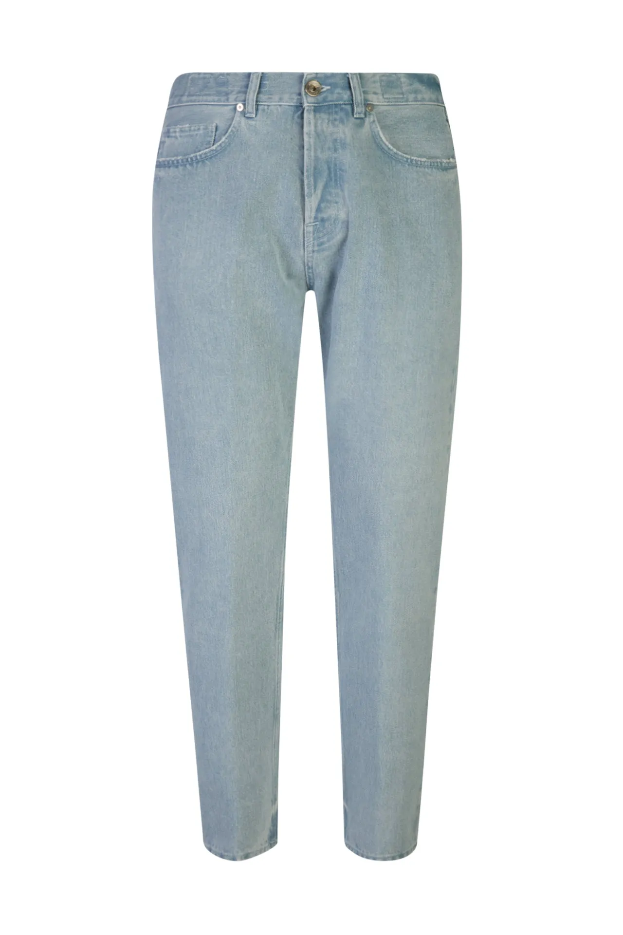 Men's Relaxed Fit Cotton Denim Five-Pocket Trousers | Eleventy sold by Eleventy