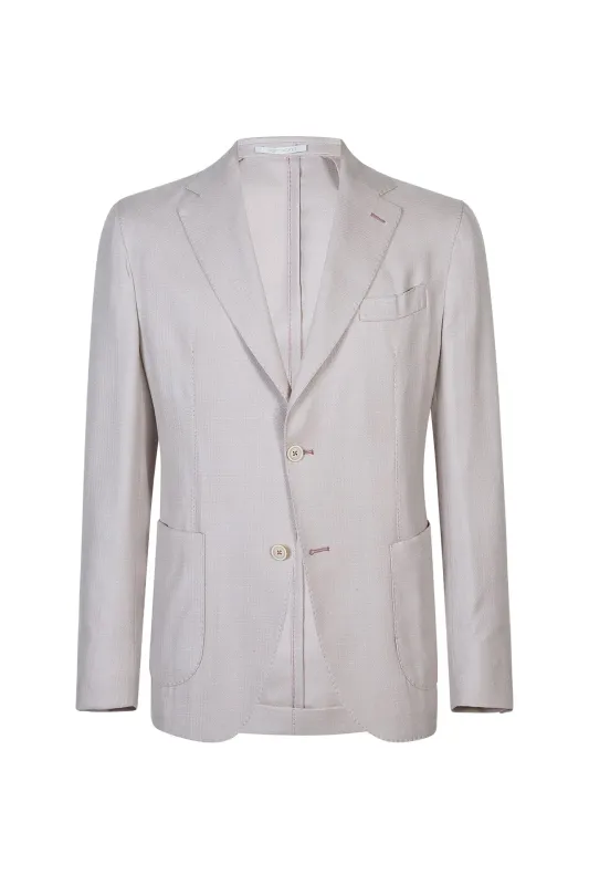 Men's Single-Breasted Cashmere Silk Linen Jacket | Eleventy made by Eleventy