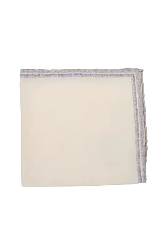 Men's Wool and Cotton Pocket Square with Micro Pattern | Eleventy made by Eleventy
