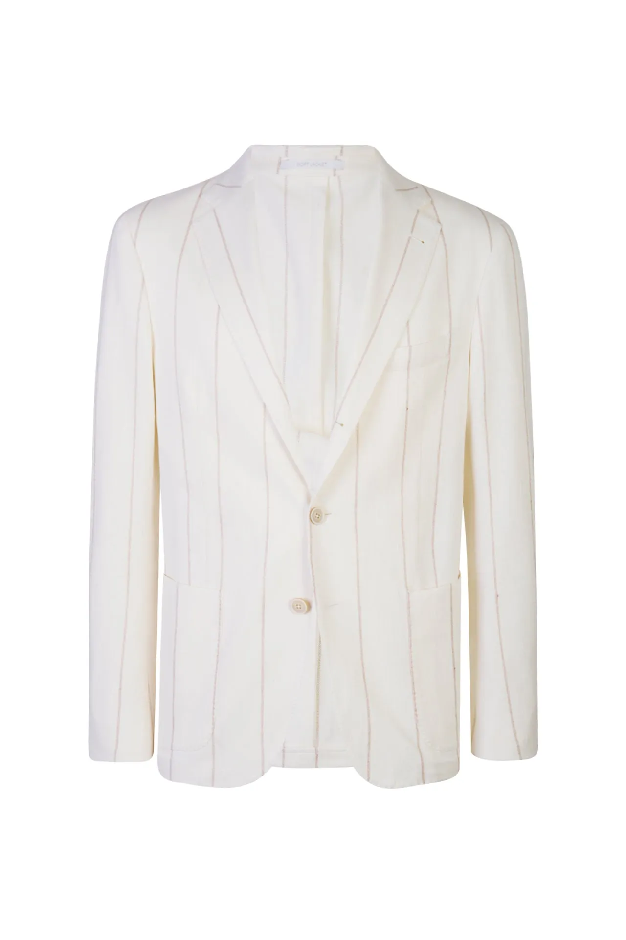 Men's Slim Fit Single-Breasted Cotton Linen Jacket | Eleventy sold by Eleventy