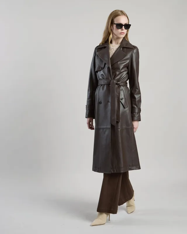 TRENCH IN PELLE NAPPA made by Eleventy