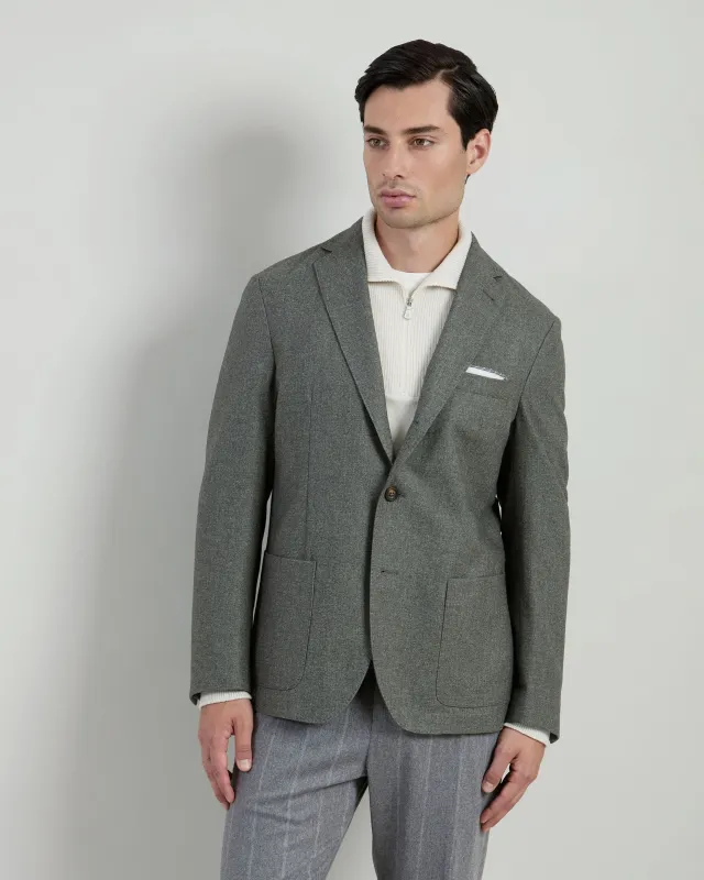 GIACCA MONOPETTO LANA COTONE CASHMERE made by Eleventy