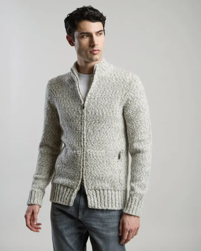 MAGLIA FULL ZIP CASHMERE LANA made by Eleventy