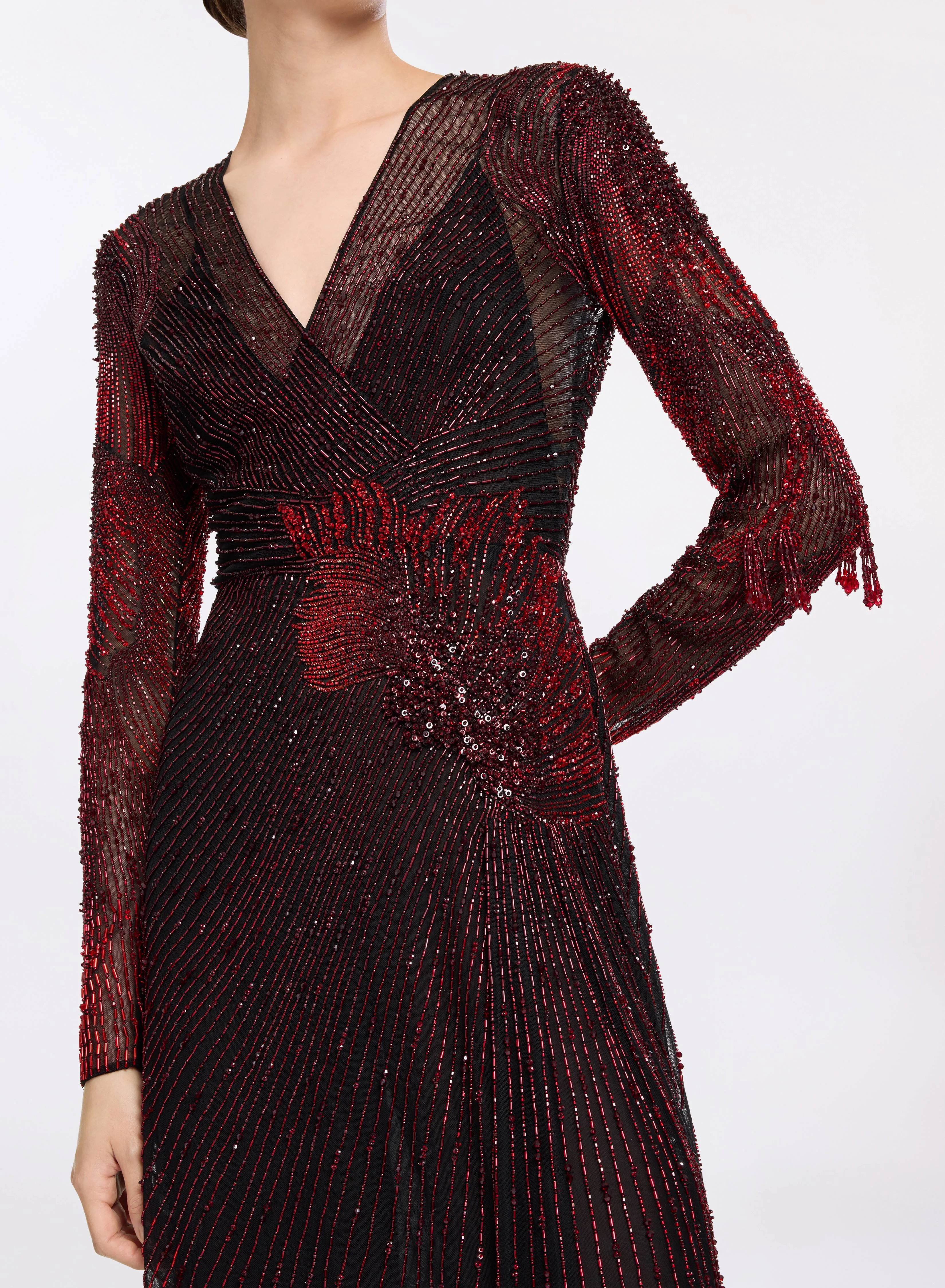 Bead Embroidered Long Dress sold by Elie Saab product image thumbnail 3
