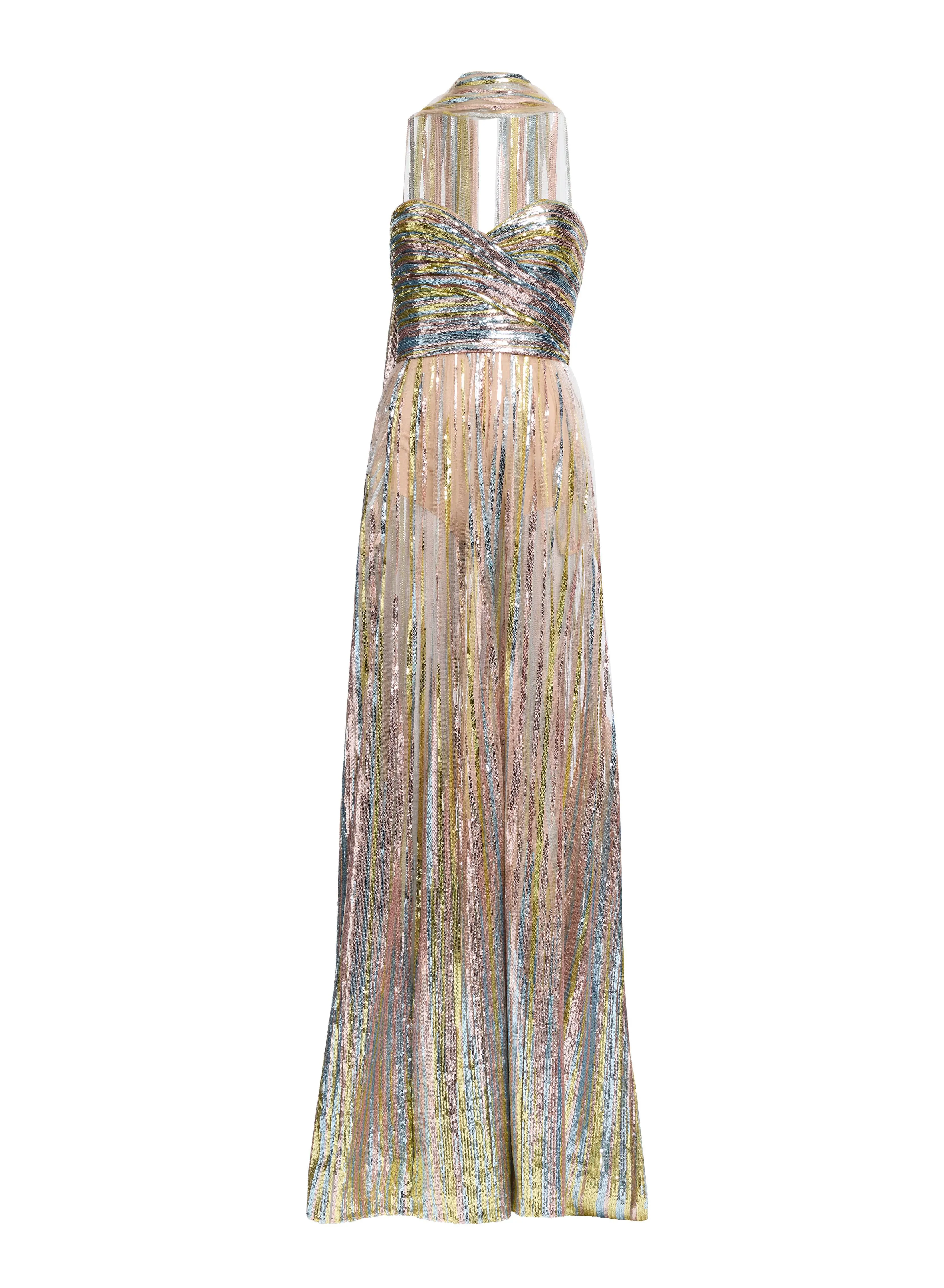 Sequin Embroidered Tulle Dress sold by Elie Saab product image thumbnail 4