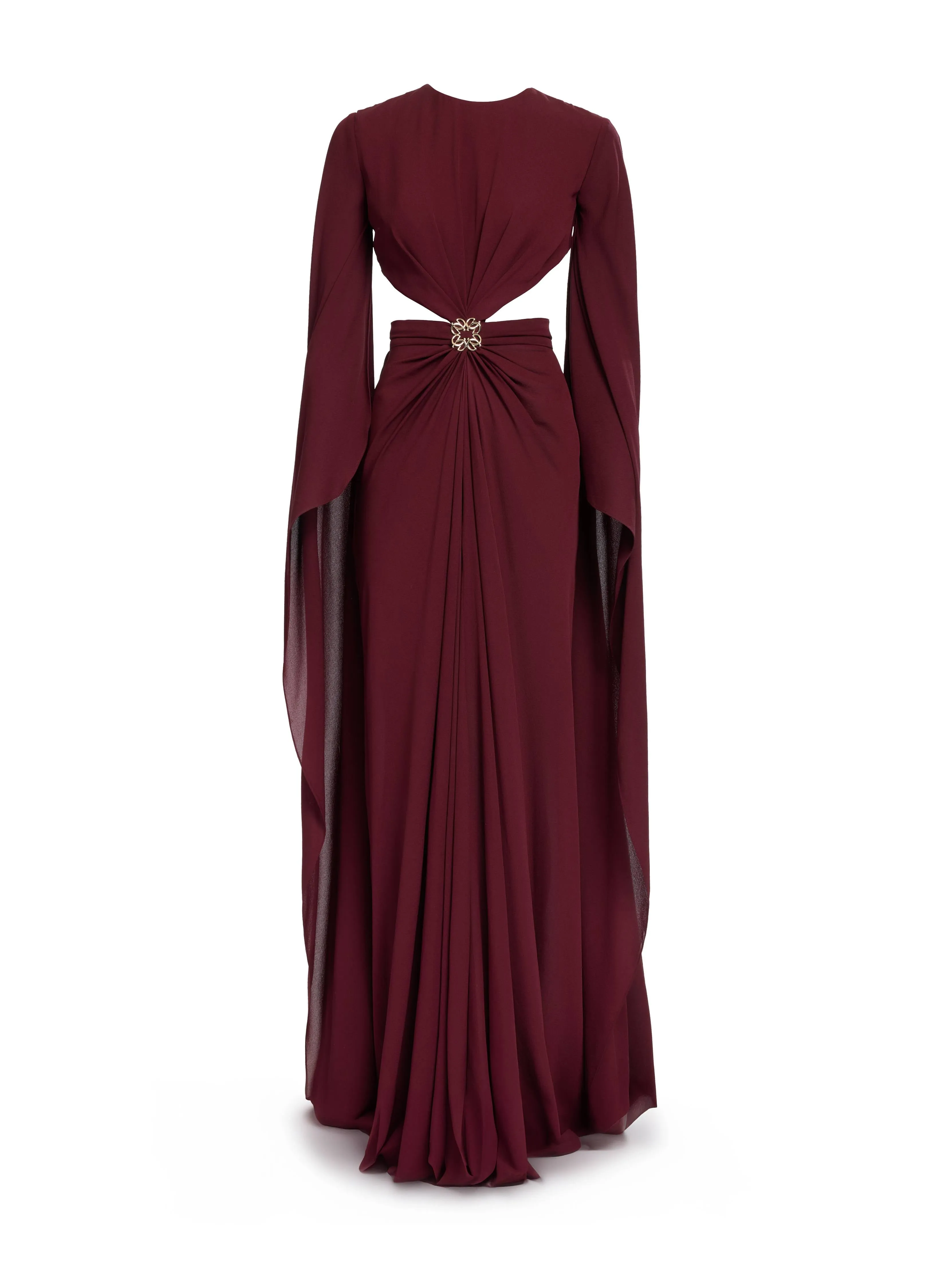 Wineberry Silk Long Dress sold by Elie Saab product image thumbnail 4
