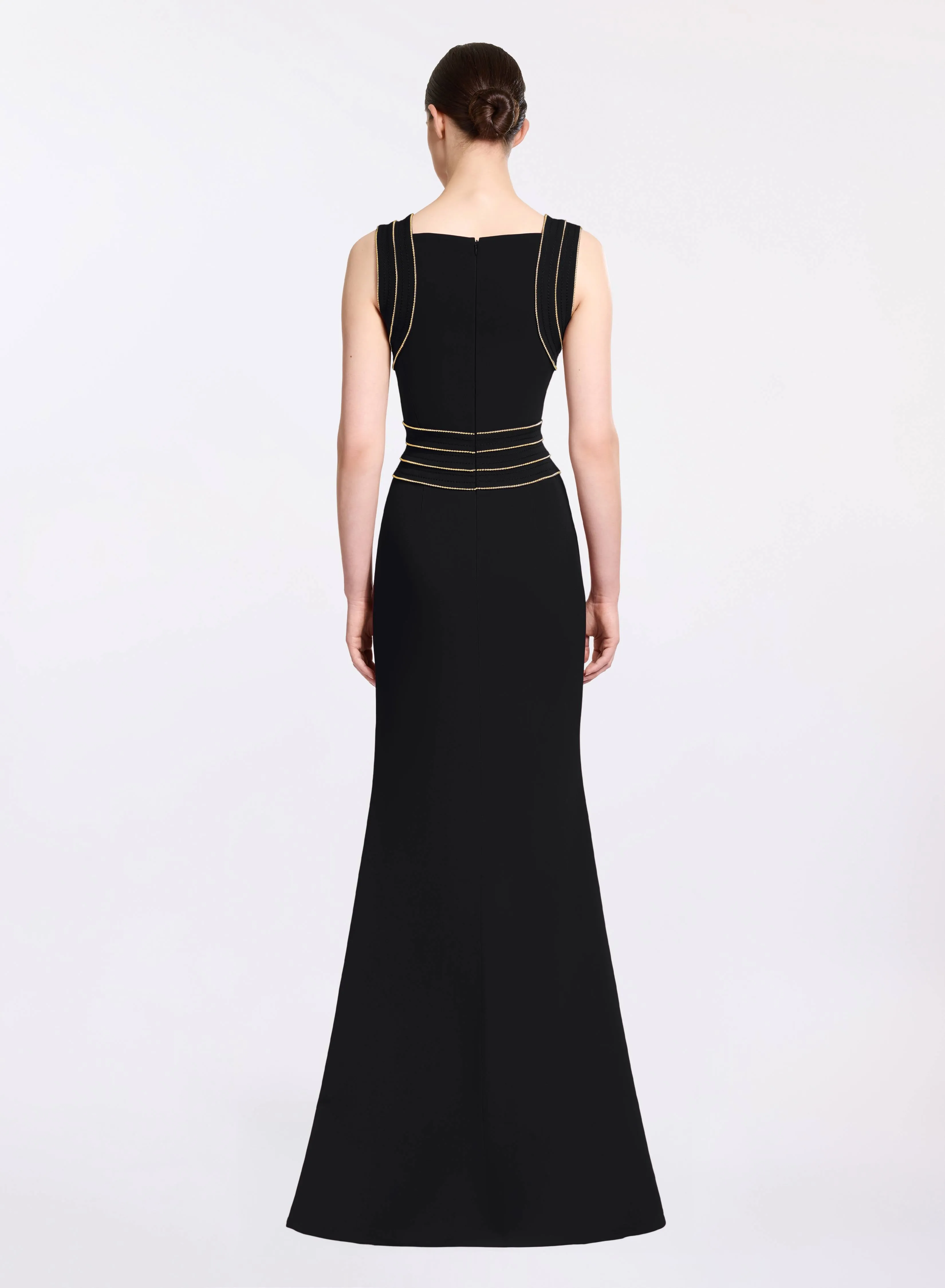 Trim Embellished Cady Dress sold by Elie Saab product image thumbnail 2