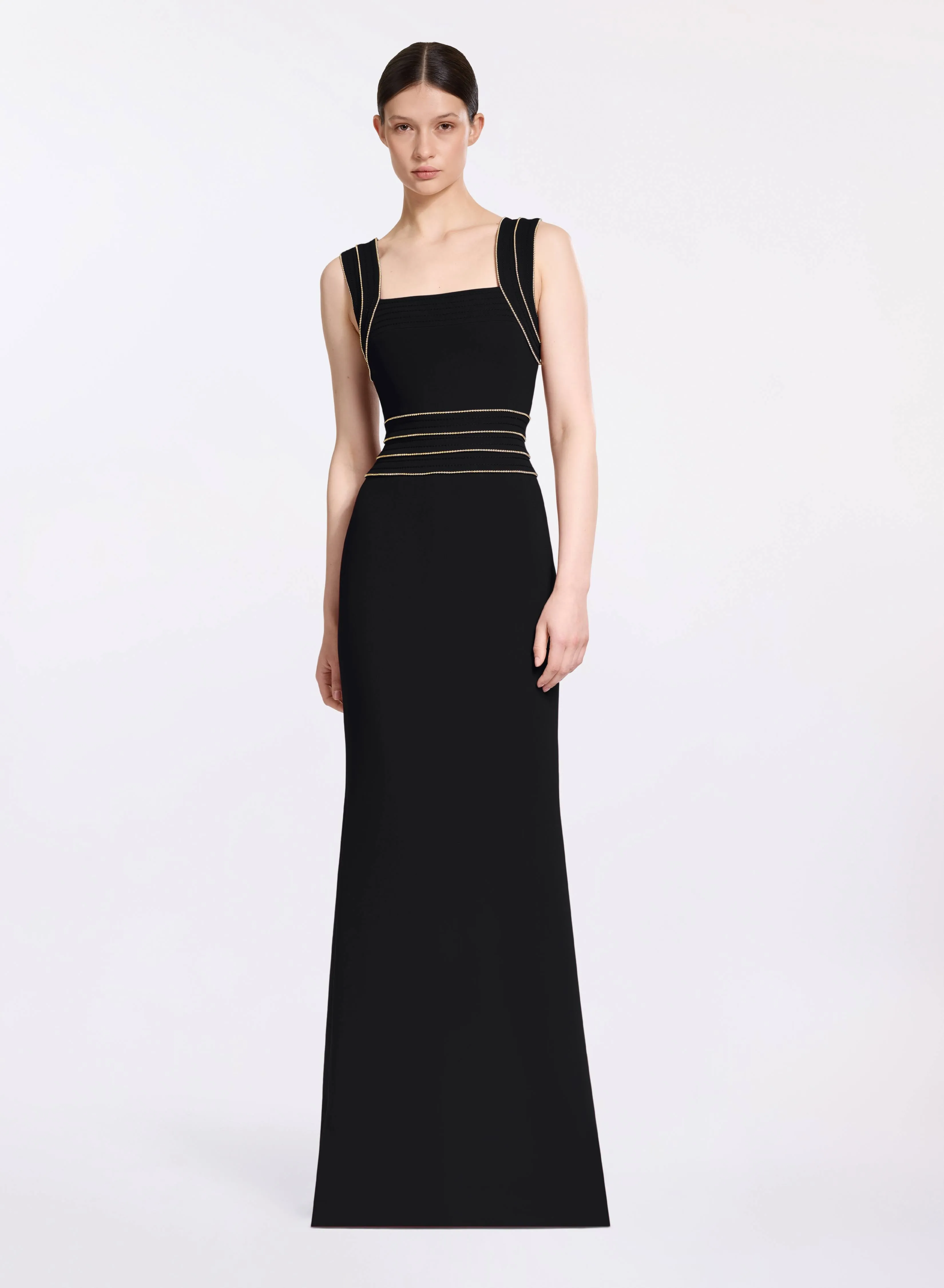 Trim Embellished Cady Dress sold by Elie Saab