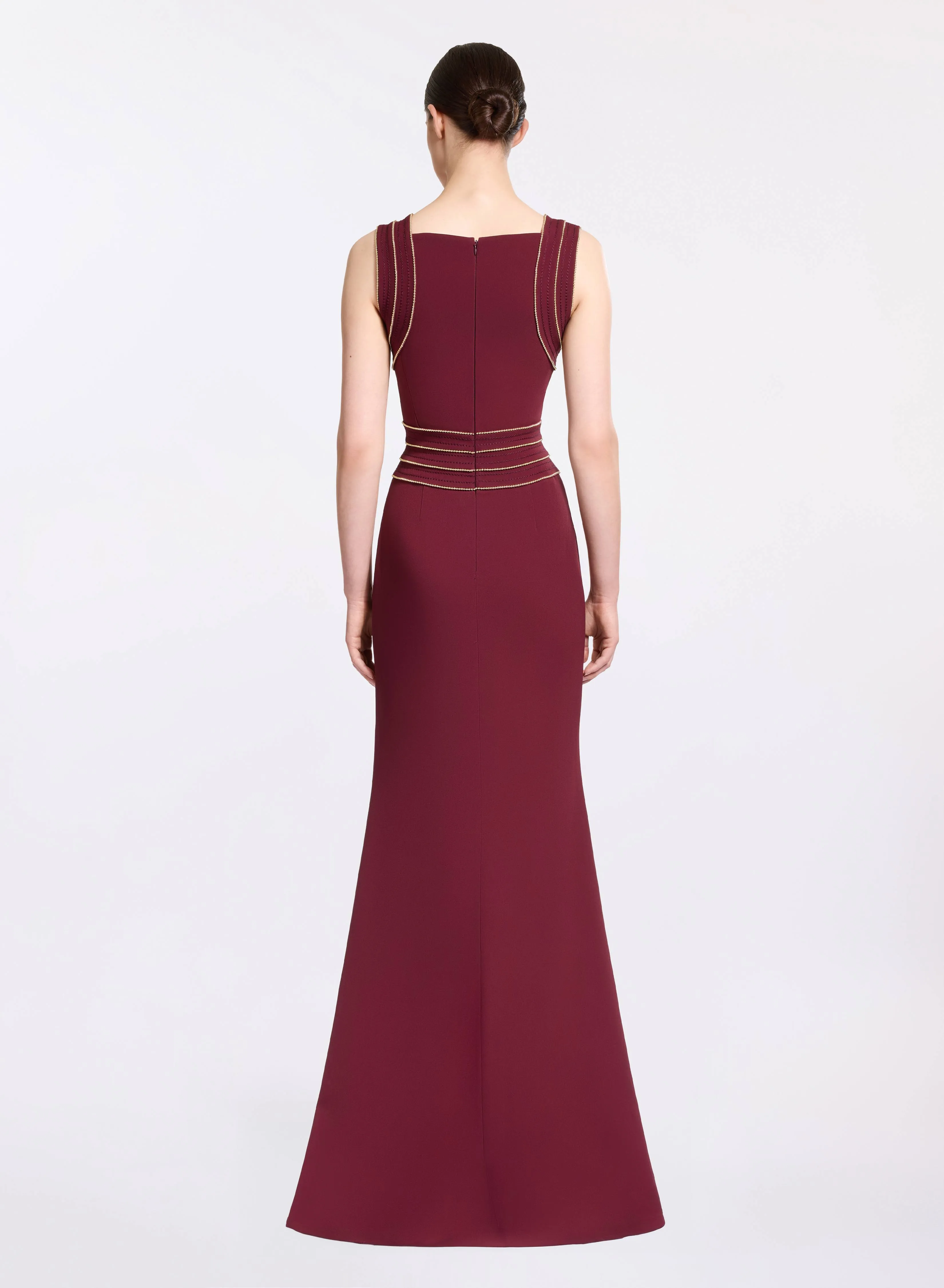 Trim Embellished Cady Dress sold by Elie Saab product image thumbnail 2
