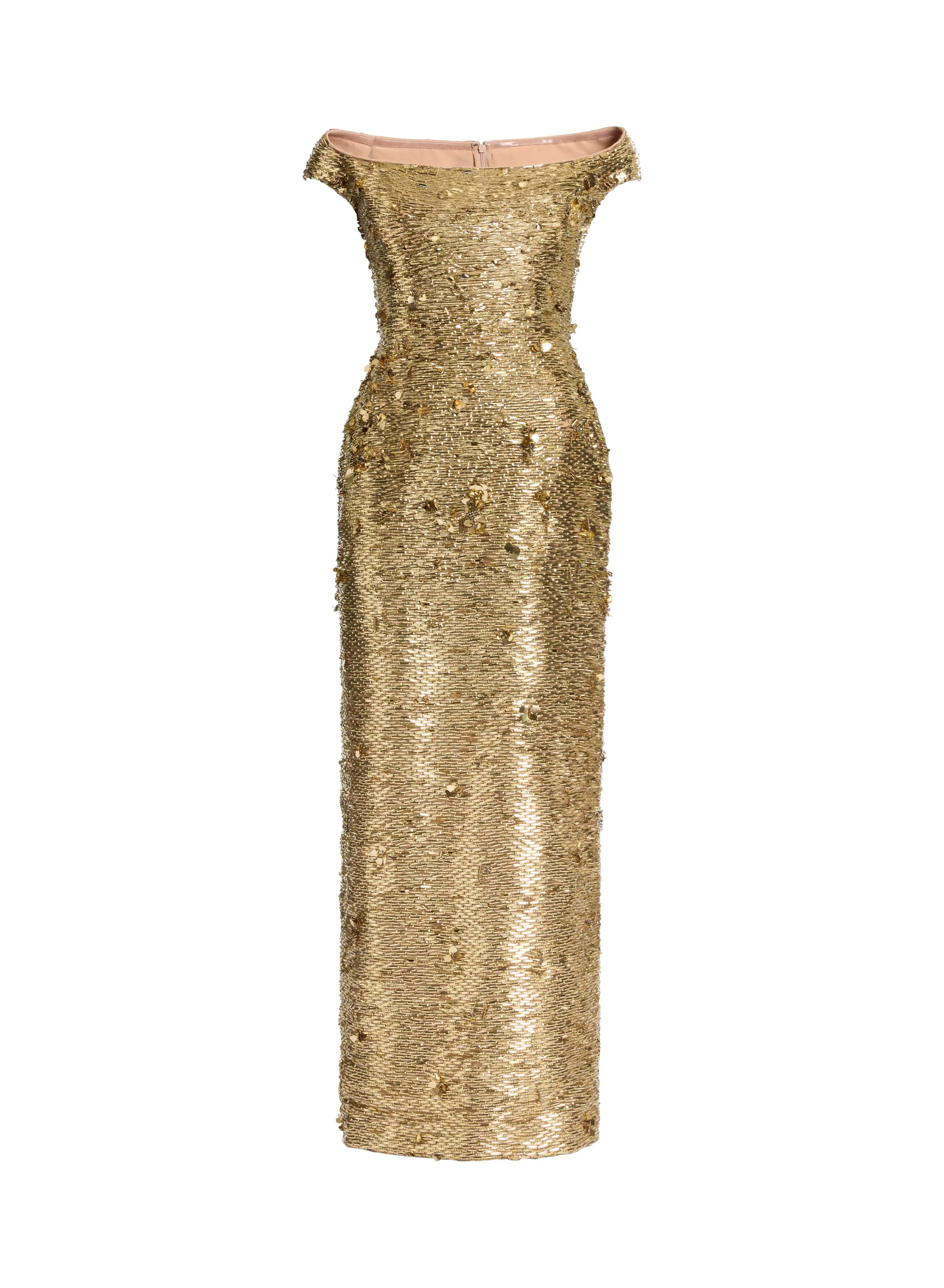 Bead Embroidered Golden Dress sold by Elie Saab product image thumbnail 4