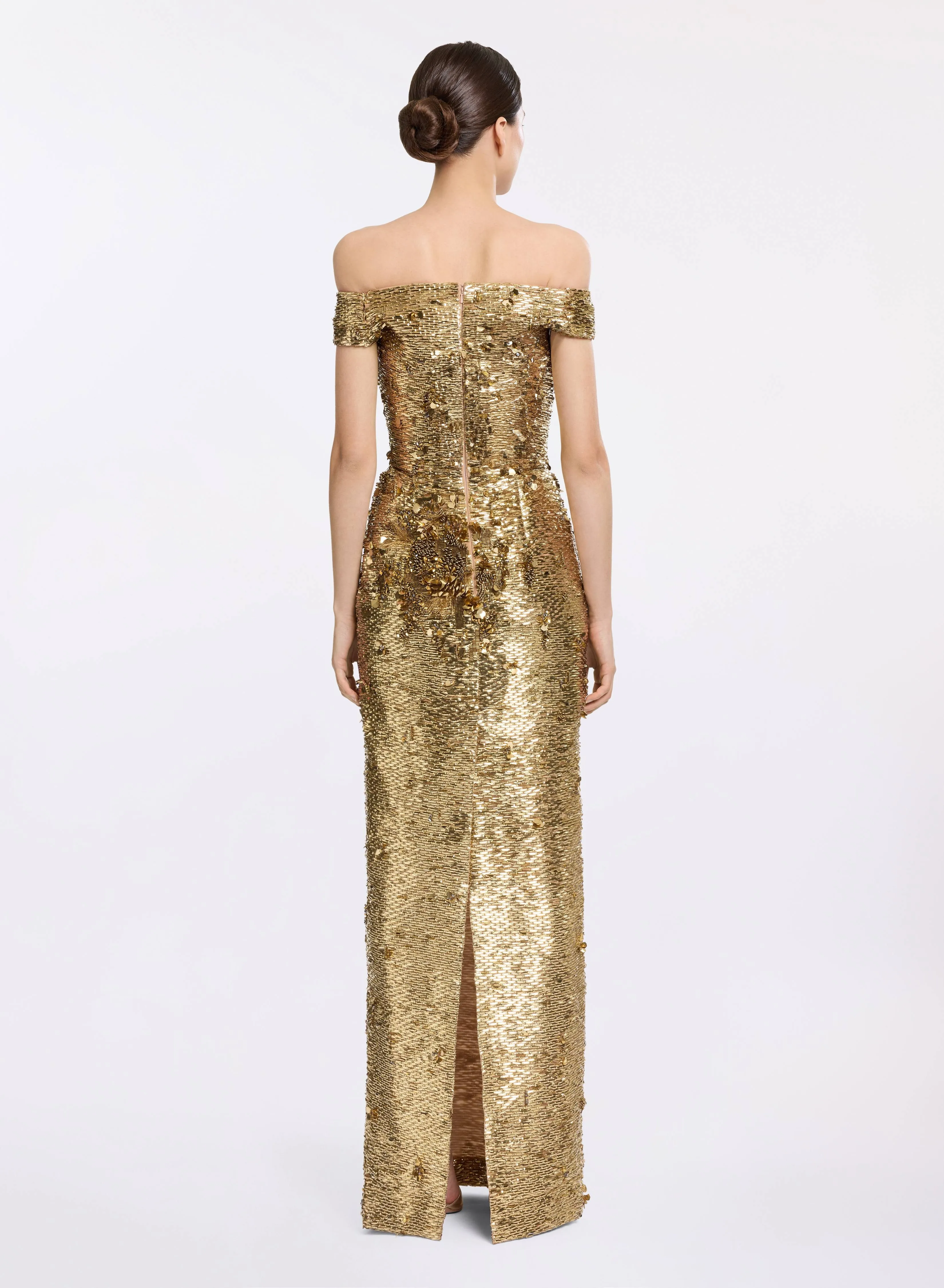 Bead Embroidered Golden Dress sold by Elie Saab product image thumbnail 2