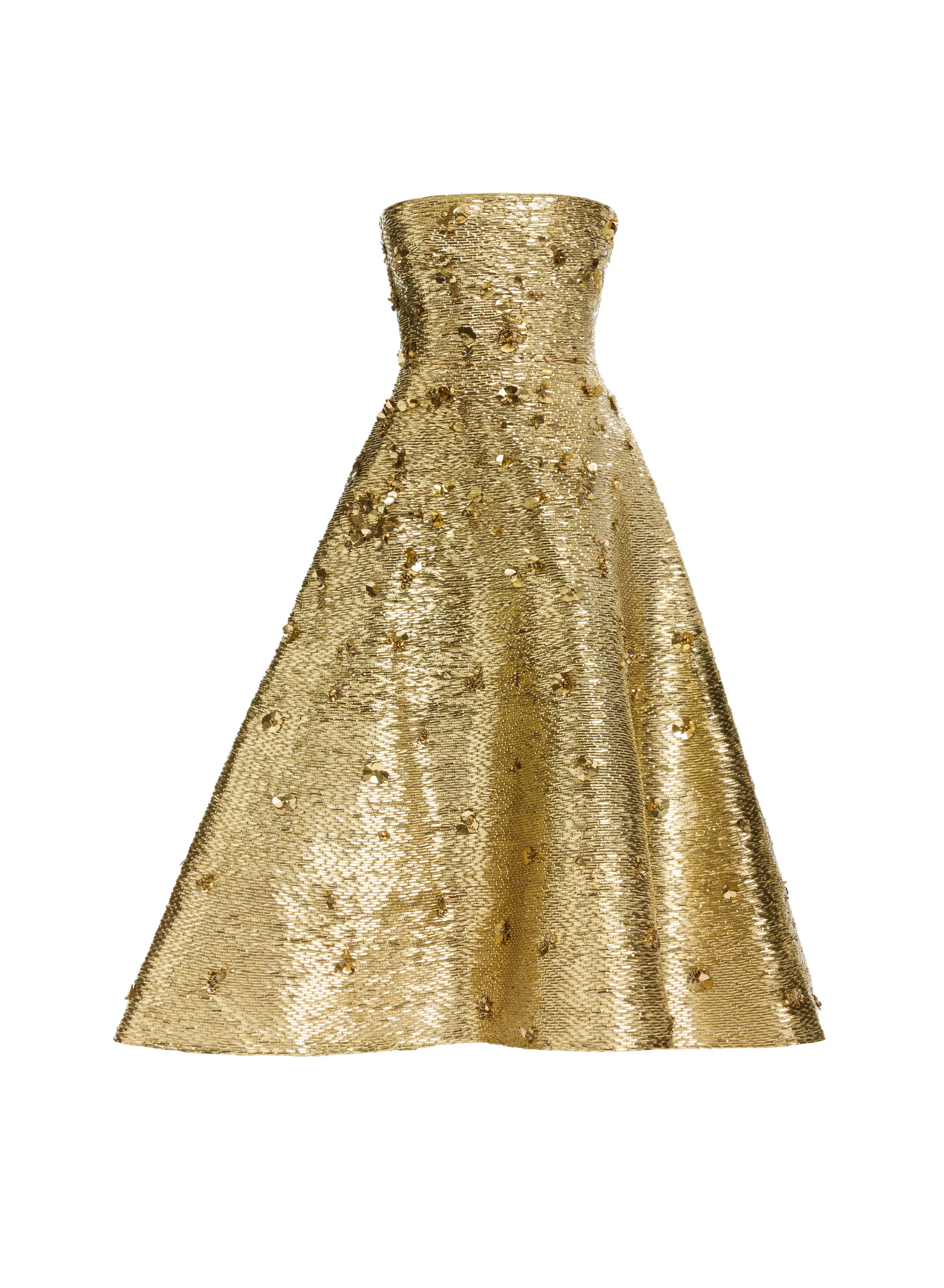Bead Embroidered Golden Gown sold by Elie Saab product image thumbnail 4