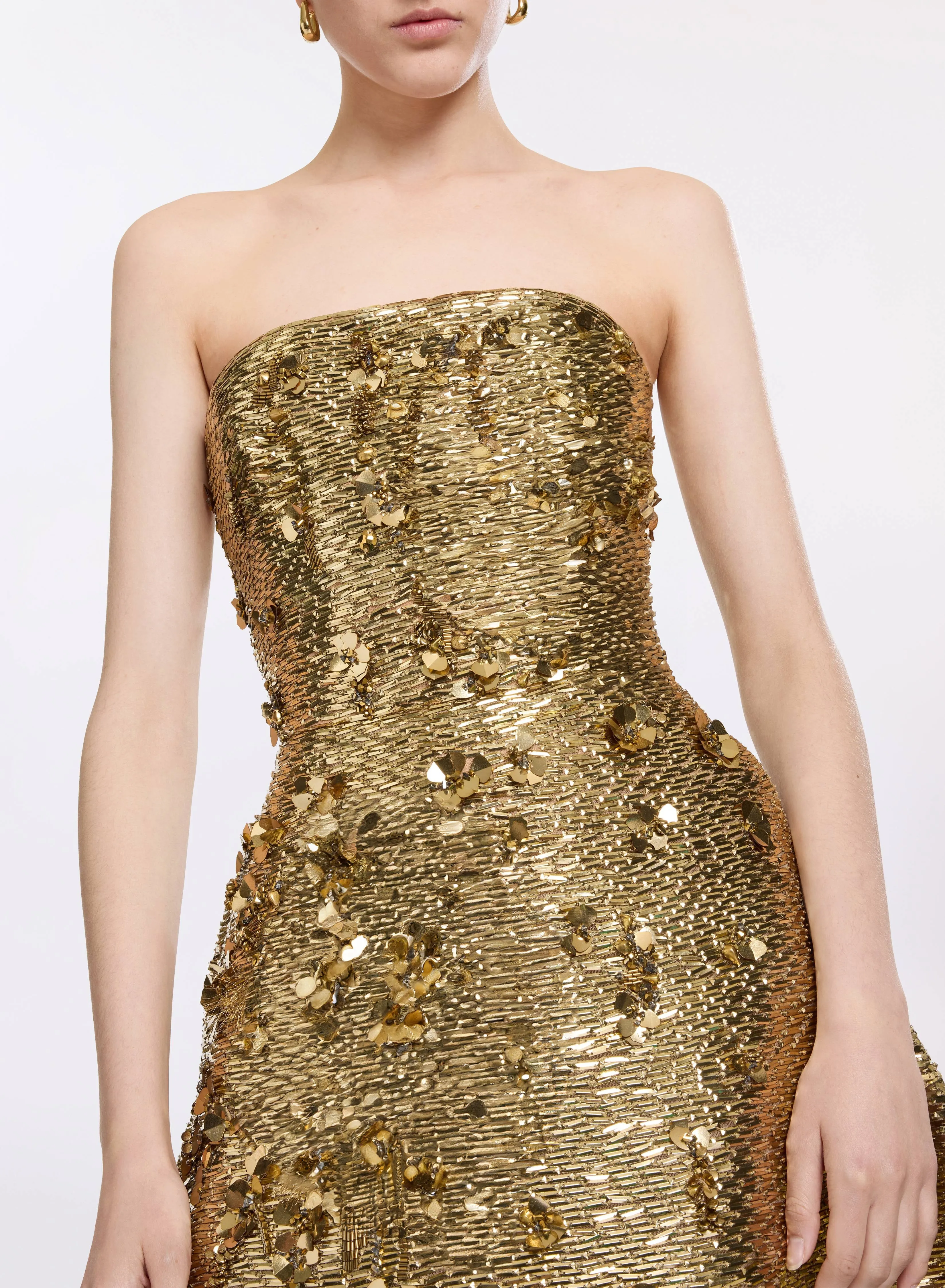 Bead Embroidered Golden Gown sold by Elie Saab product image thumbnail 3