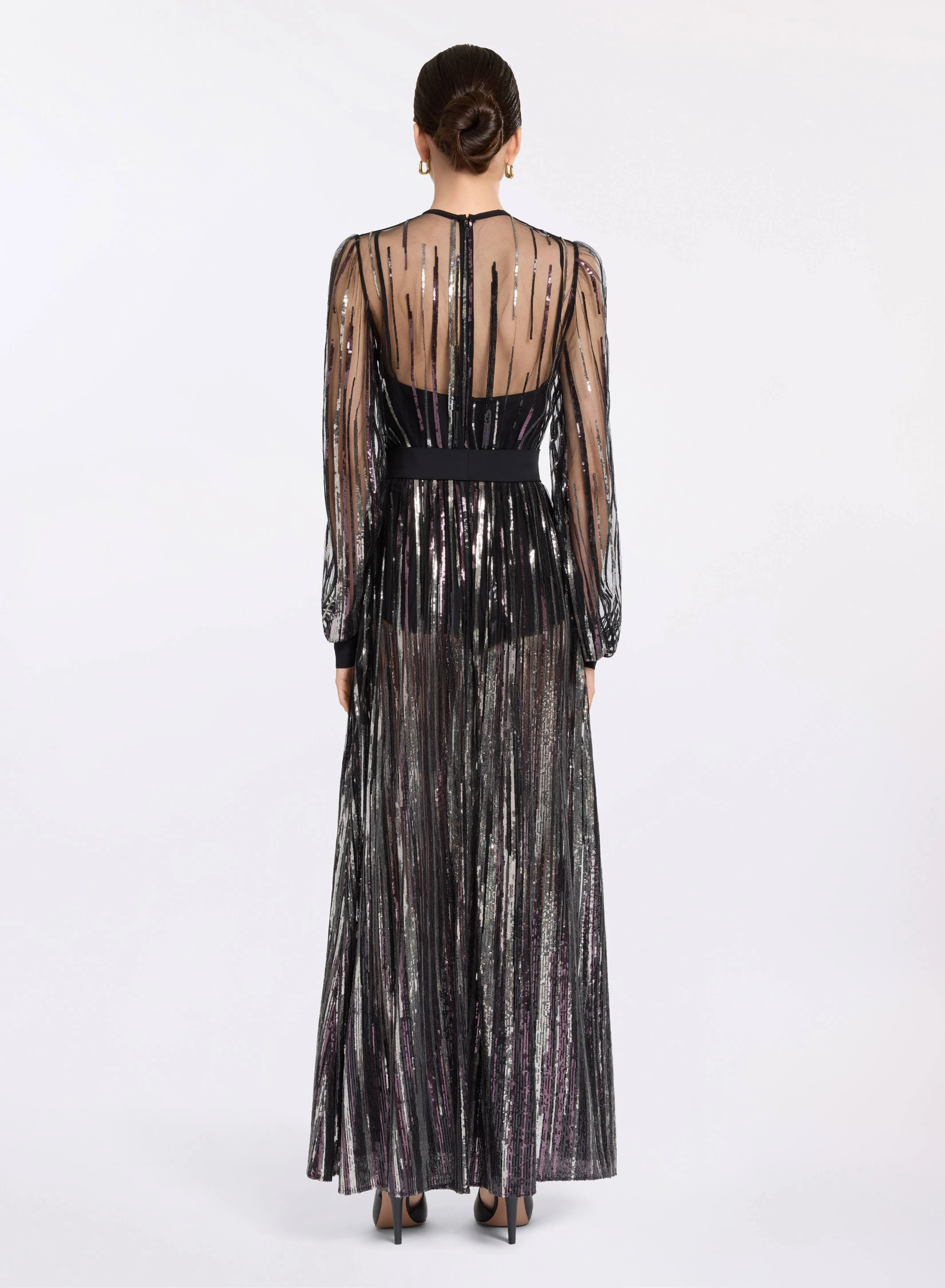 Sequin Embroidered Tulle Dress sold by Elie Saab product image thumbnail 2