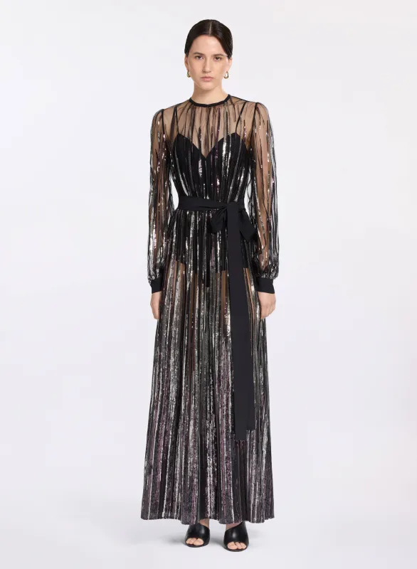 Sequin Embroidered Tulle Dress sold by Elie Saab