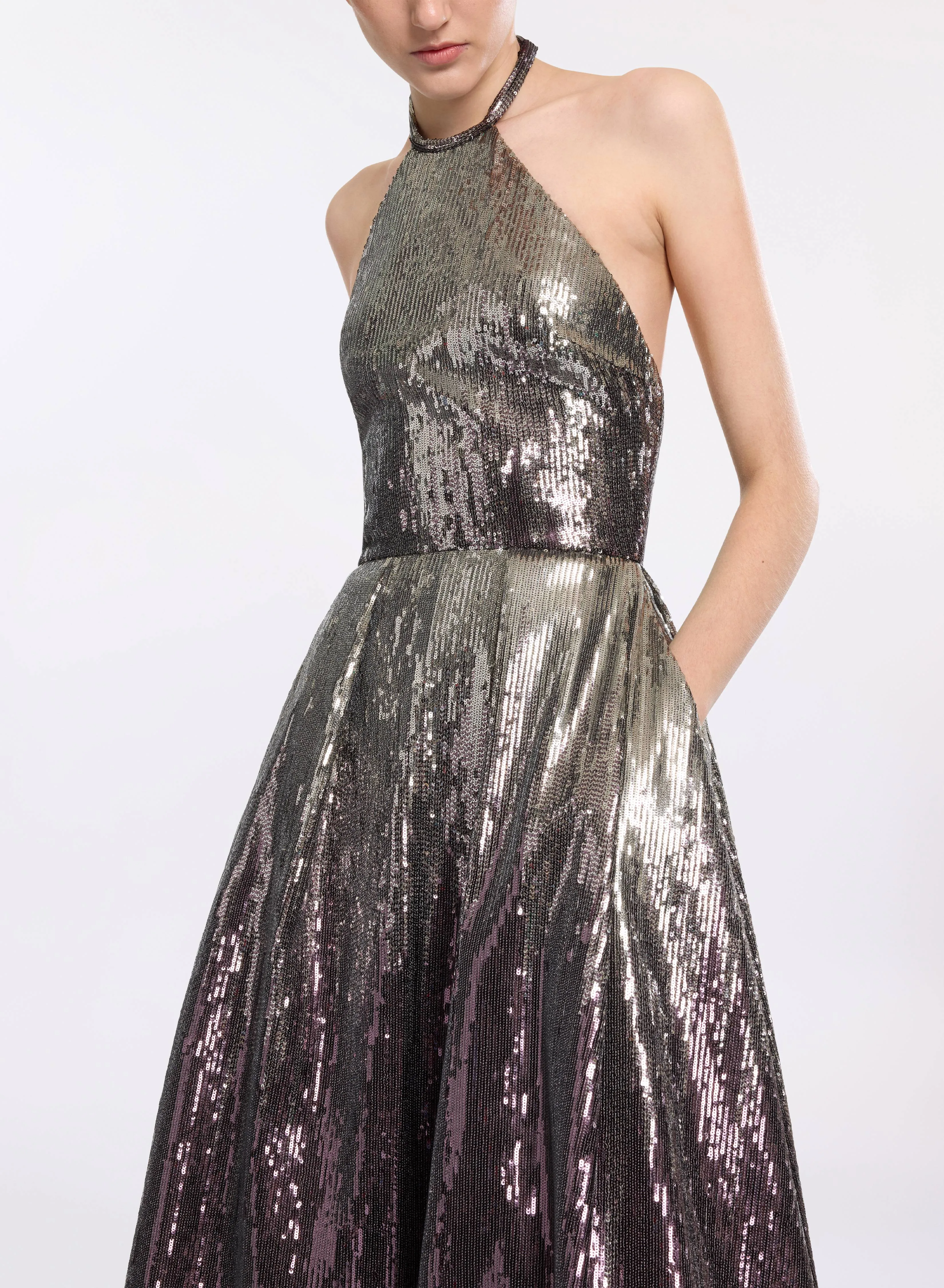 Halter Gradient Sequin Gown sold by Elie Saab product image thumbnail 3