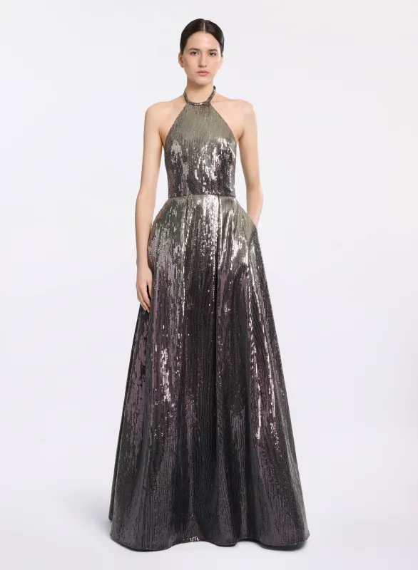 Halter Gradient Sequin Gown sold by Elie Saab