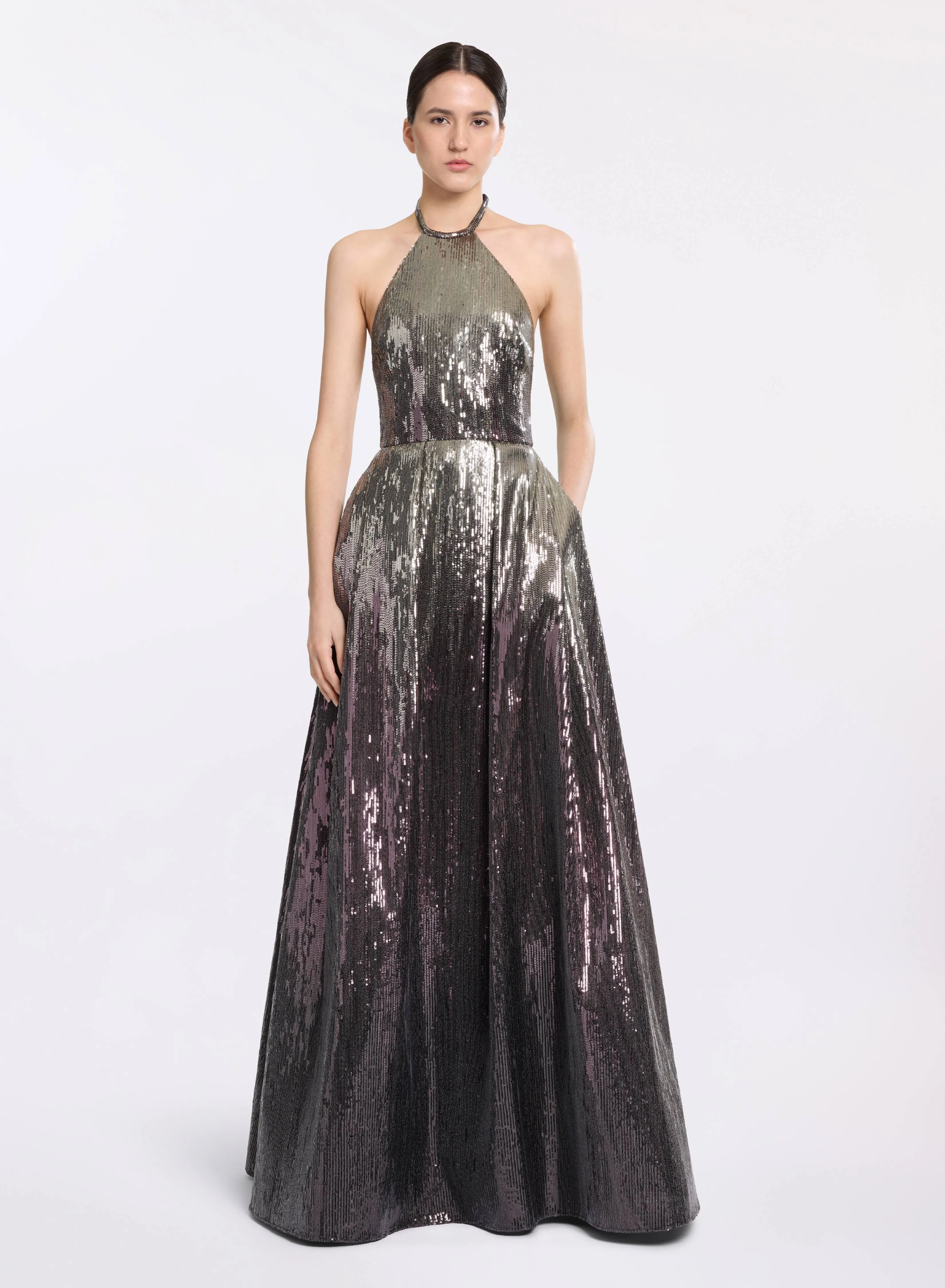 Halter Gradient Sequin Gown sold by Elie Saab