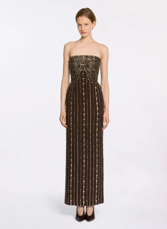 Stud Embellished Corset Dress sold by Elie Saab