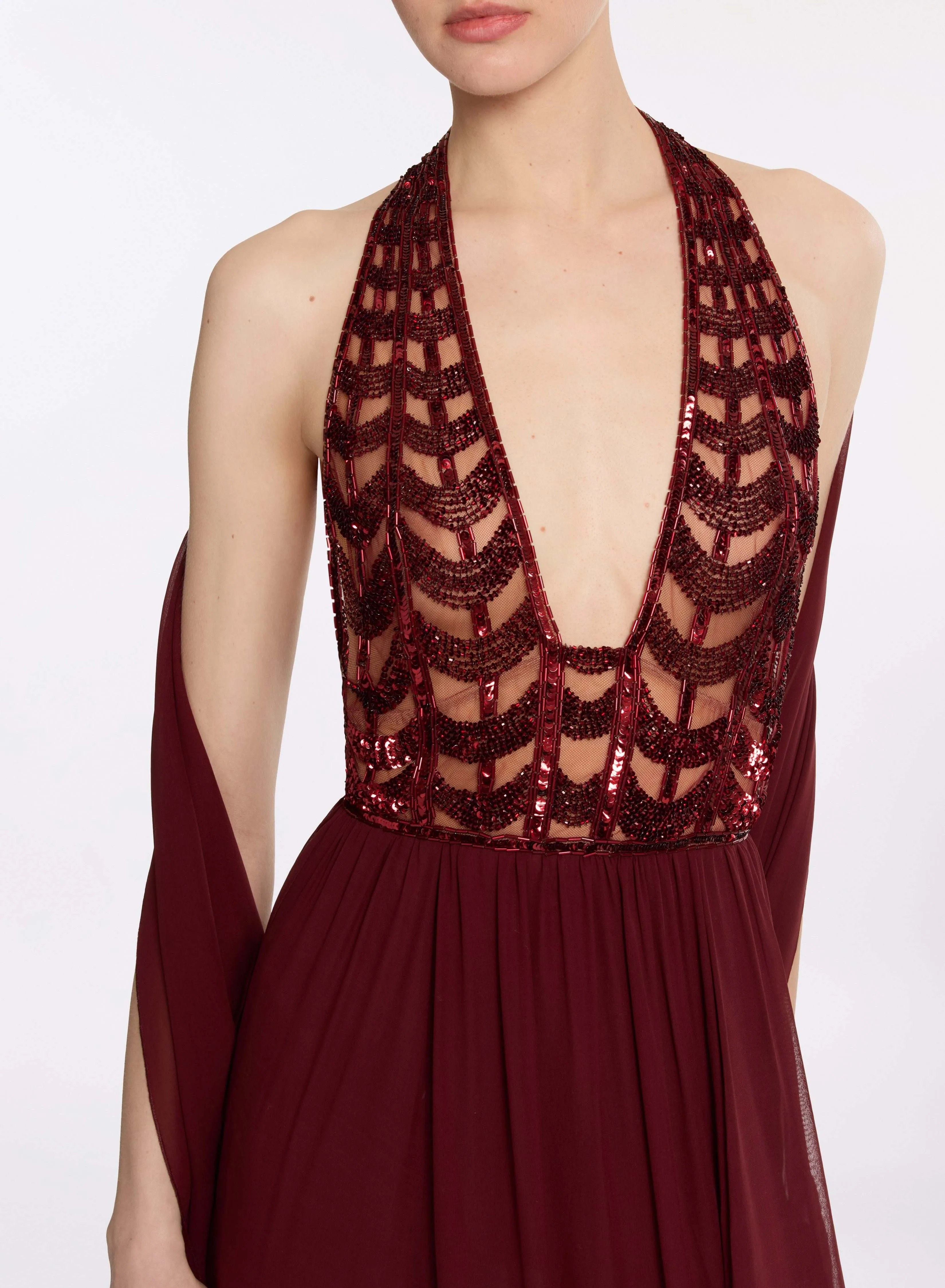Bead Embroidered and Silk Long Dress sold by Elie Saab product image thumbnail 5