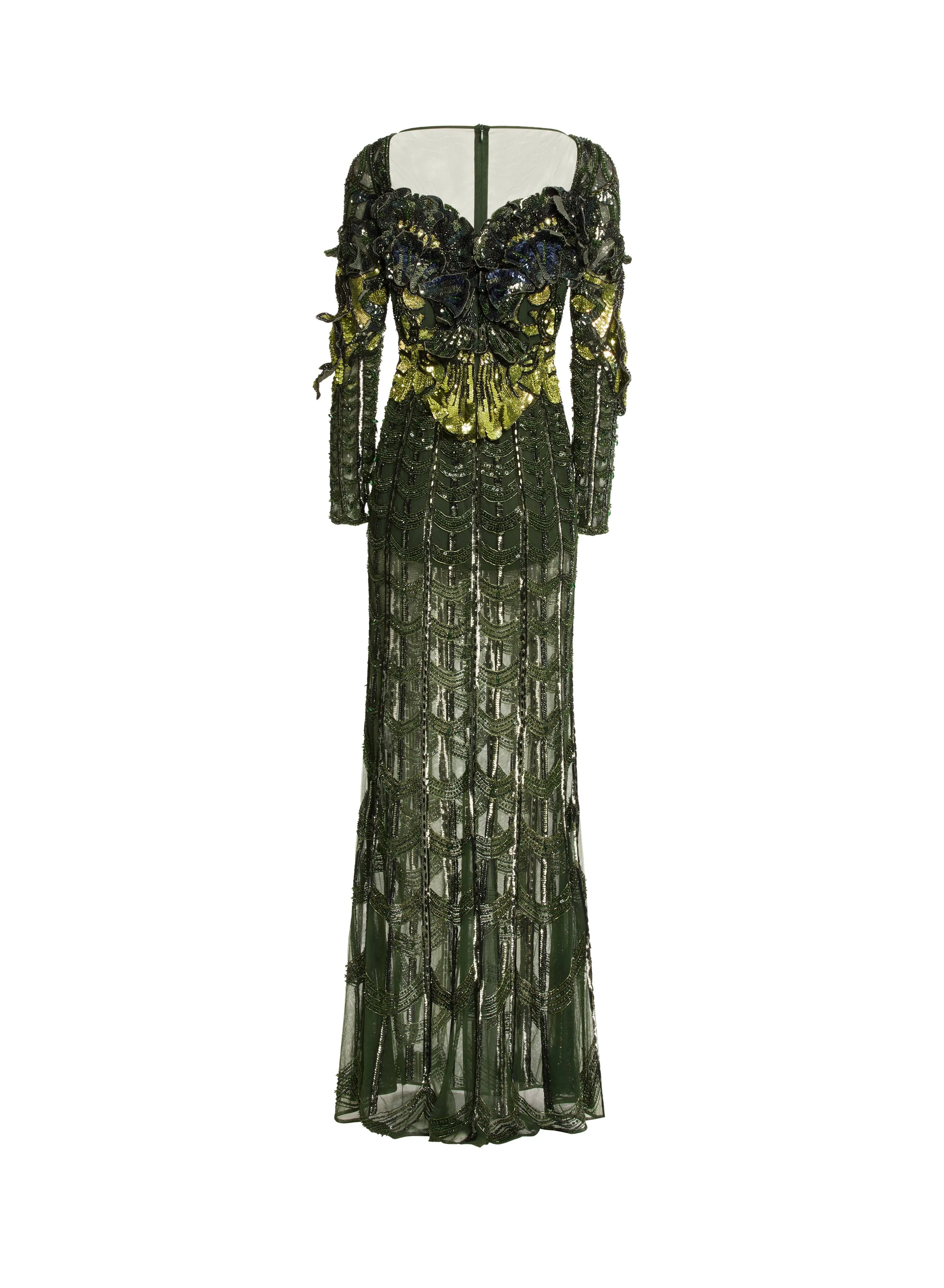 Scalloped Bead Embroidered Dress sold by Elie Saab product image thumbnail 4