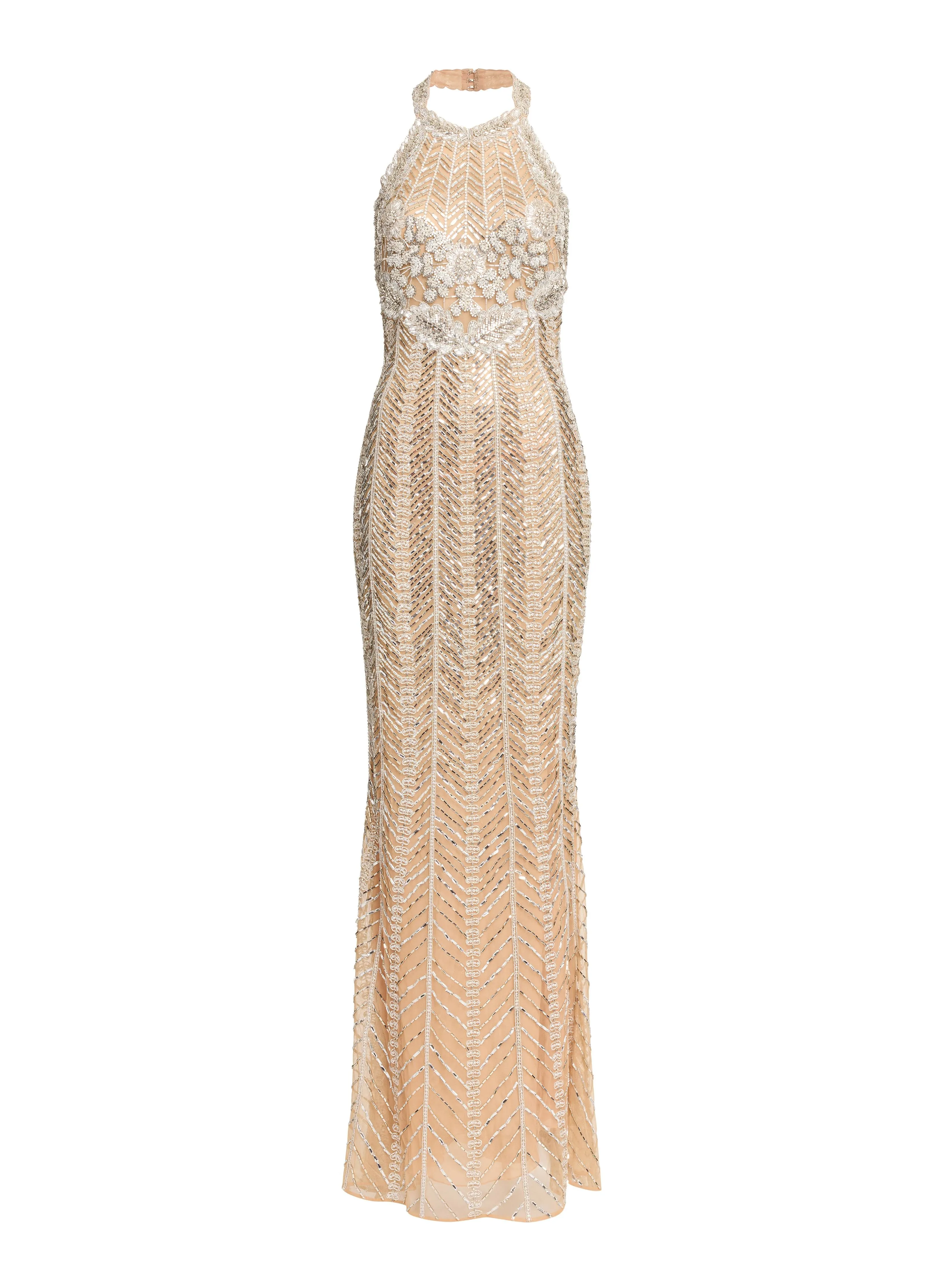 Bead Embroidered Long Dress sold by Elie Saab product image thumbnail 3