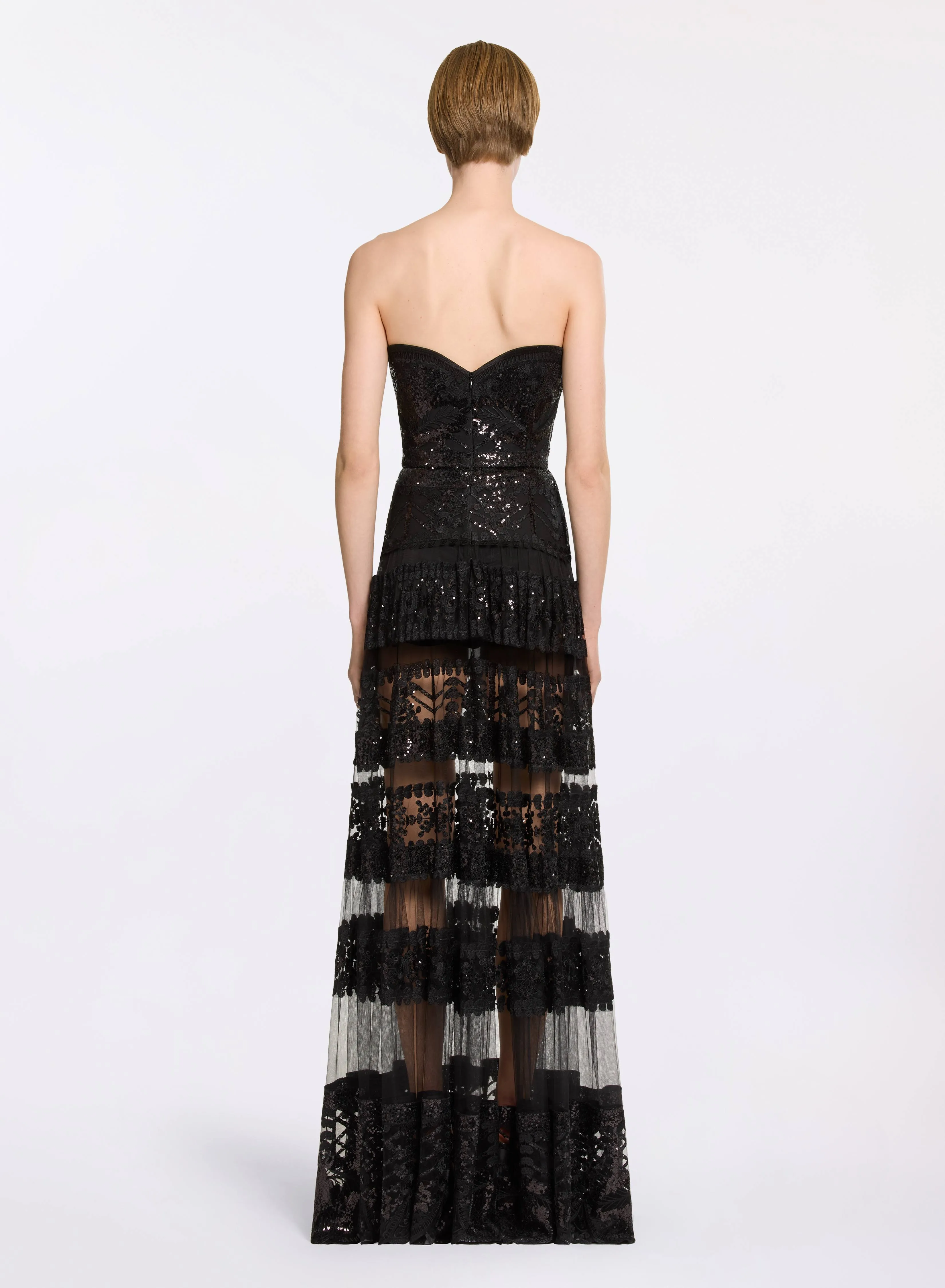 Sequin Embroidered Long Dress sold by Elie Saab product image thumbnail 2
