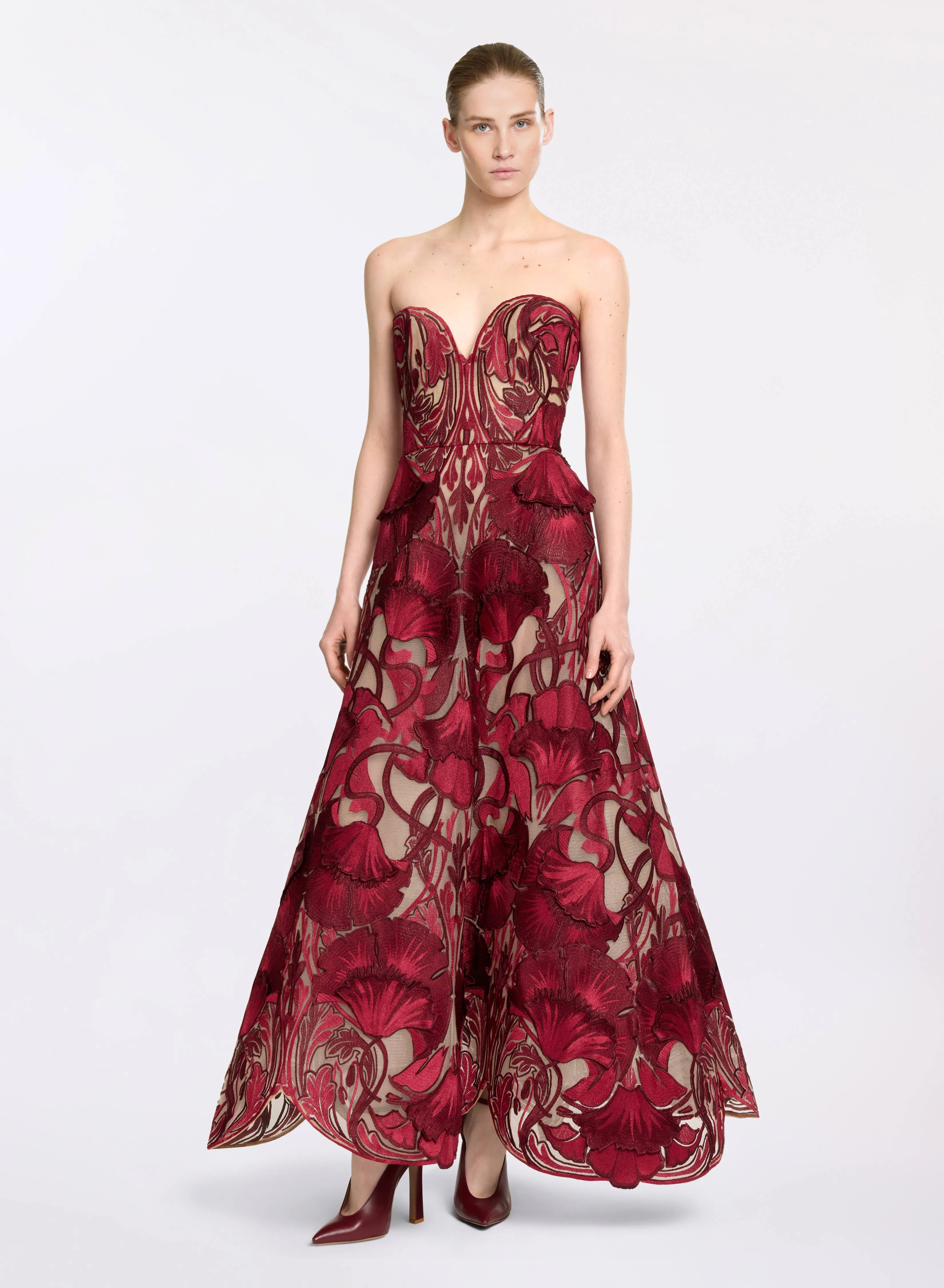 Sequin Embroidered Tulle Midi Dress sold by Elie Saab