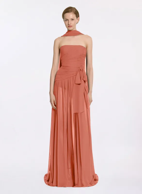 Strapless Silk Long Dress made by Elie Saab