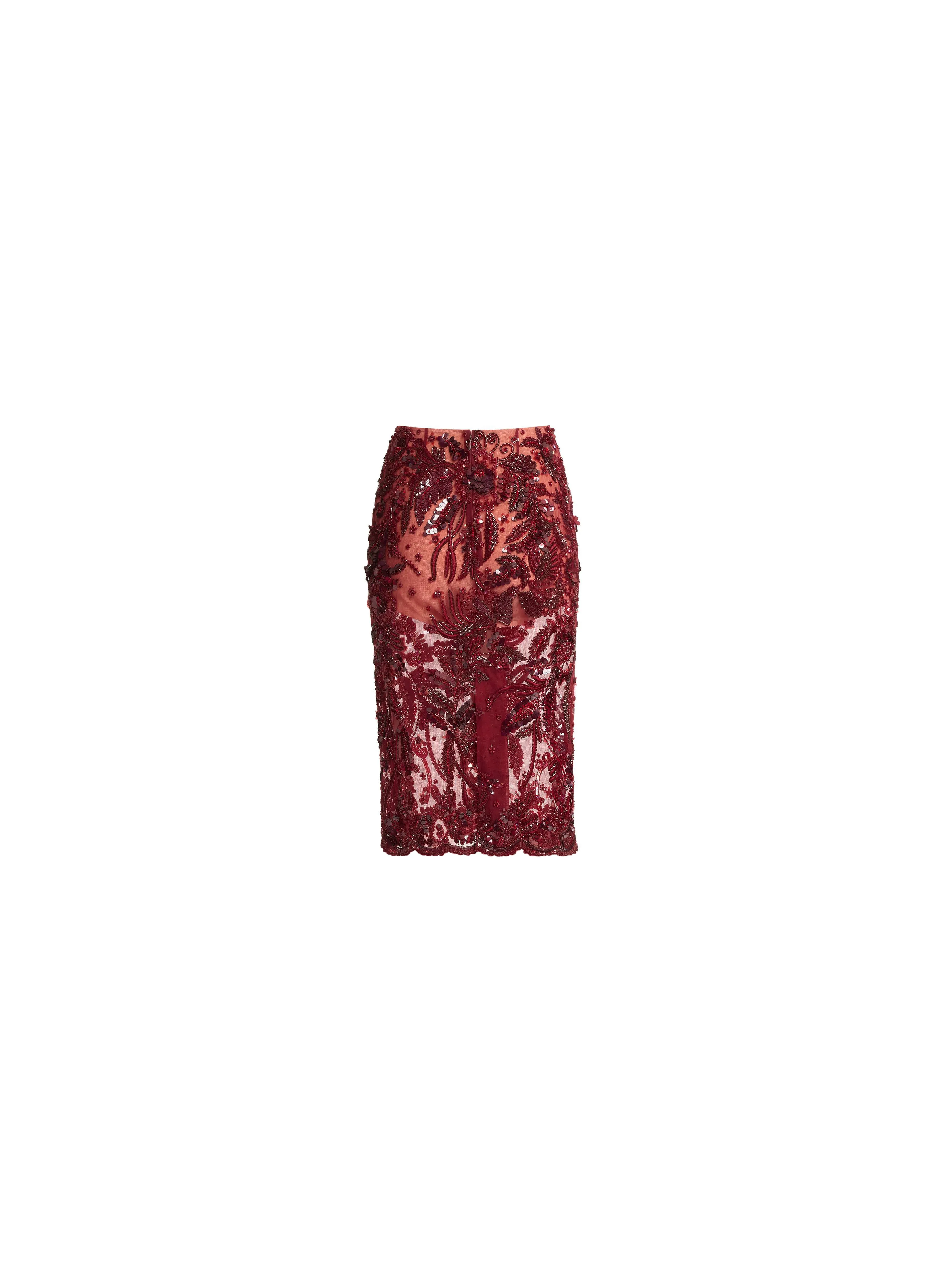 Bead Embroidered Midi Skirt sold by Elie Saab product image thumbnail 5