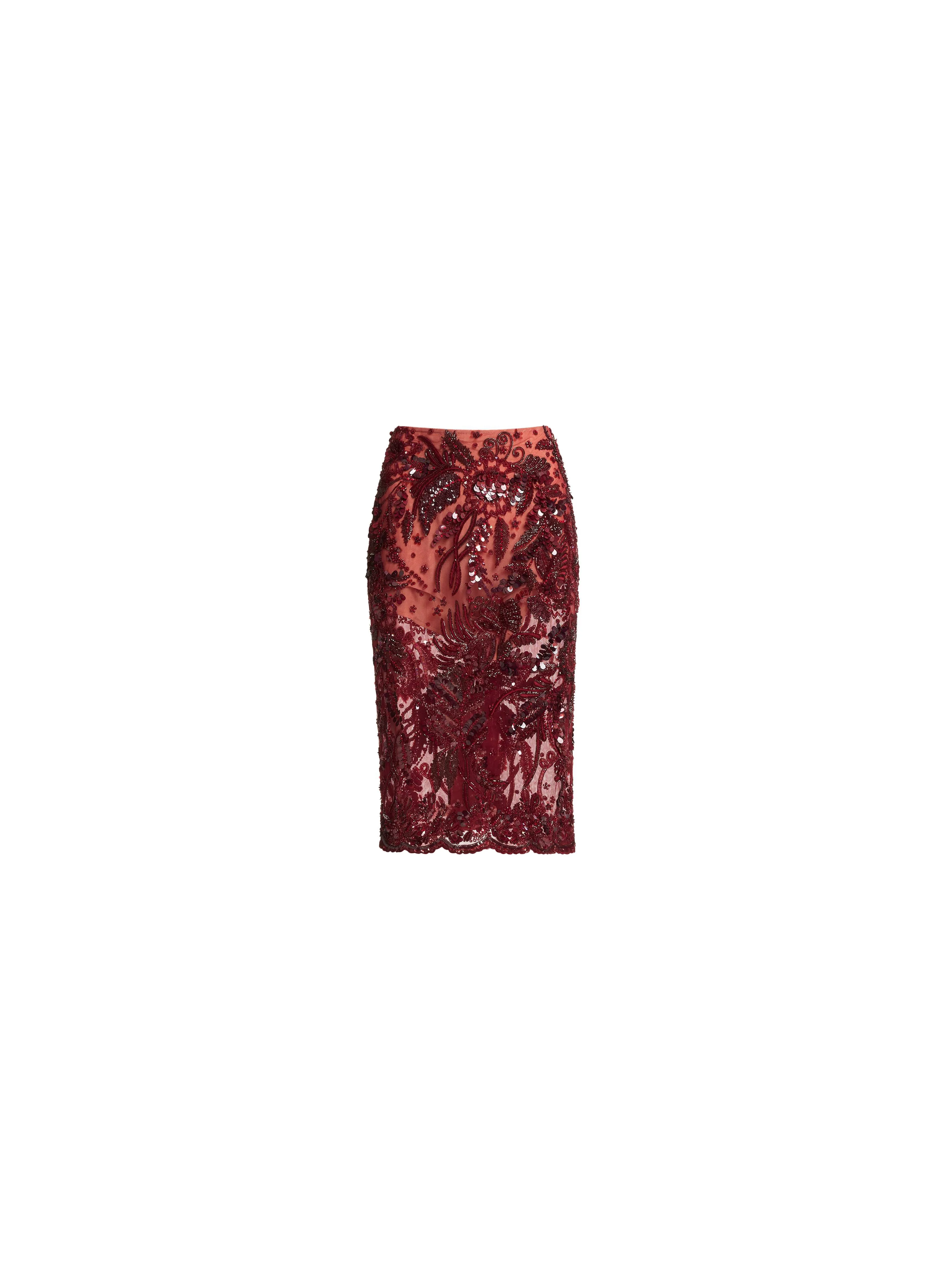 Bead Embroidered Midi Skirt sold by Elie Saab product image thumbnail 4