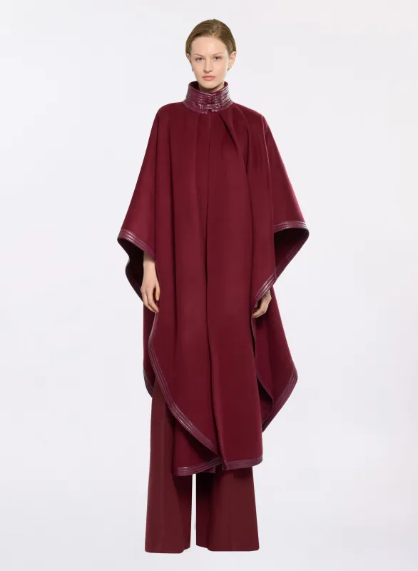Wool and Leather Cape sold by Elie Saab