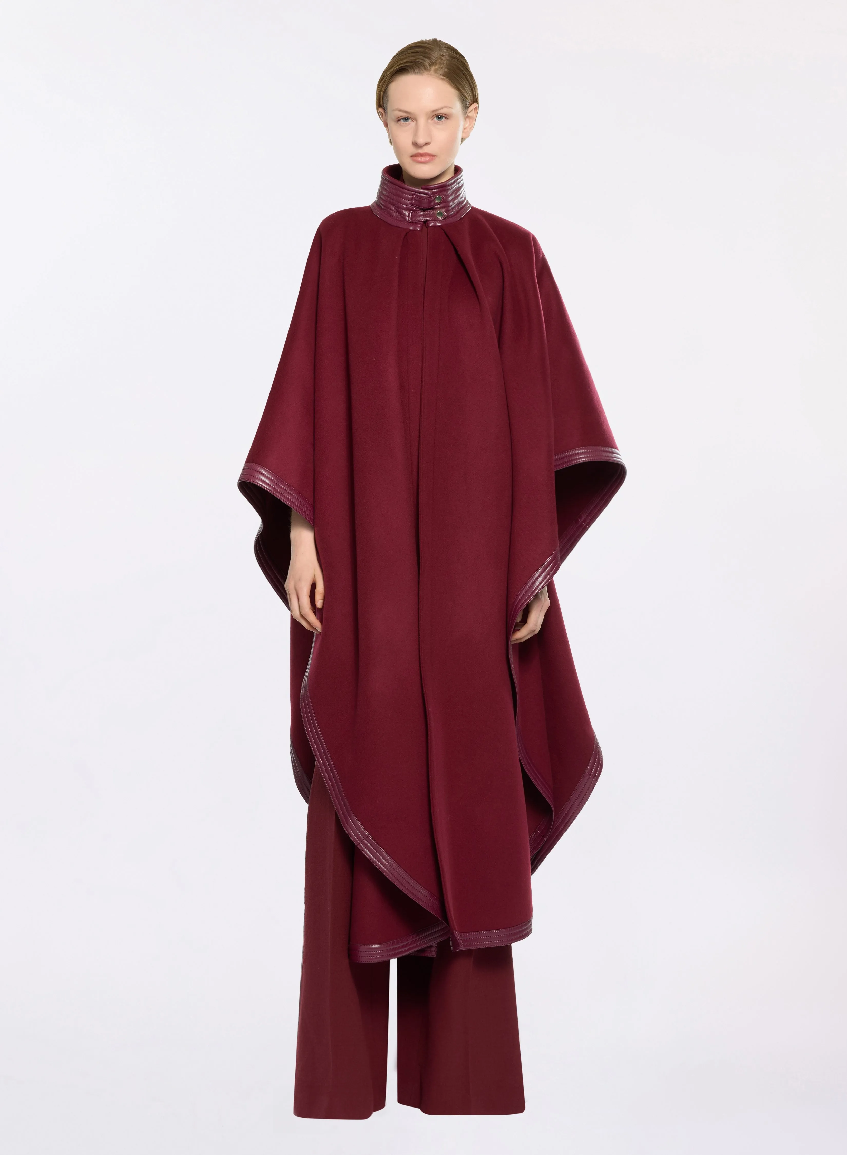 Wool and Leather Cape sold by Elie Saab