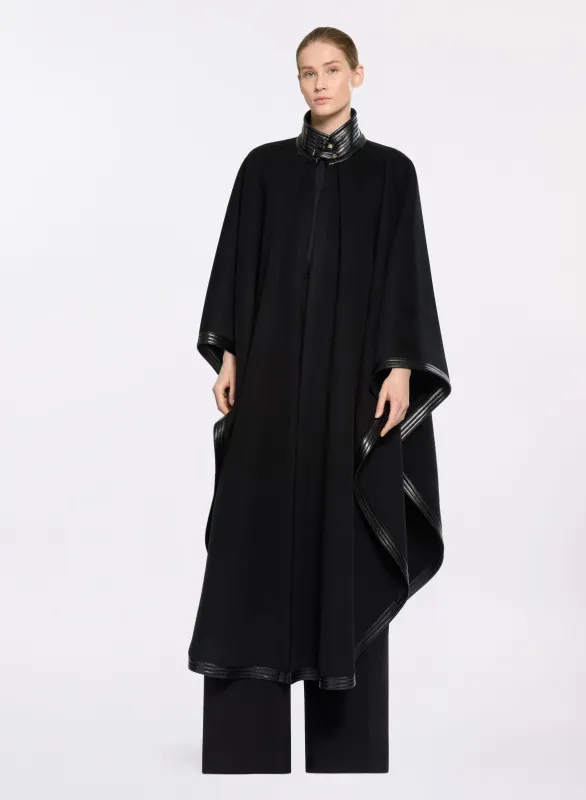Wool and Leather Cape sold by Elie Saab