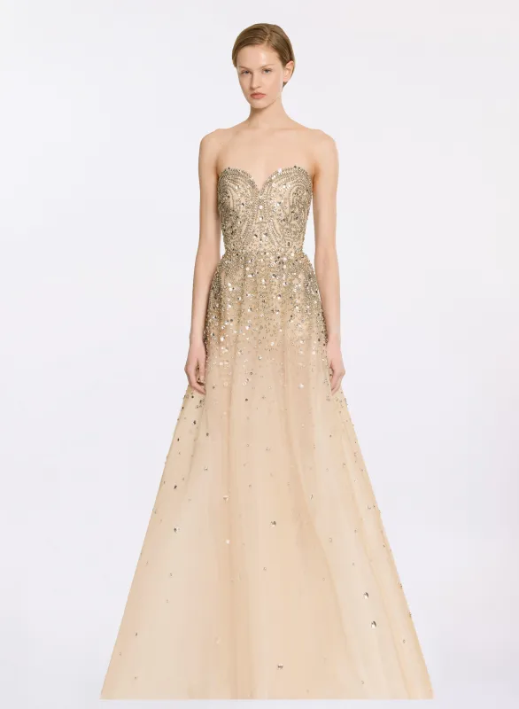 Stud Embellished Long Dress sold by Elie Saab
