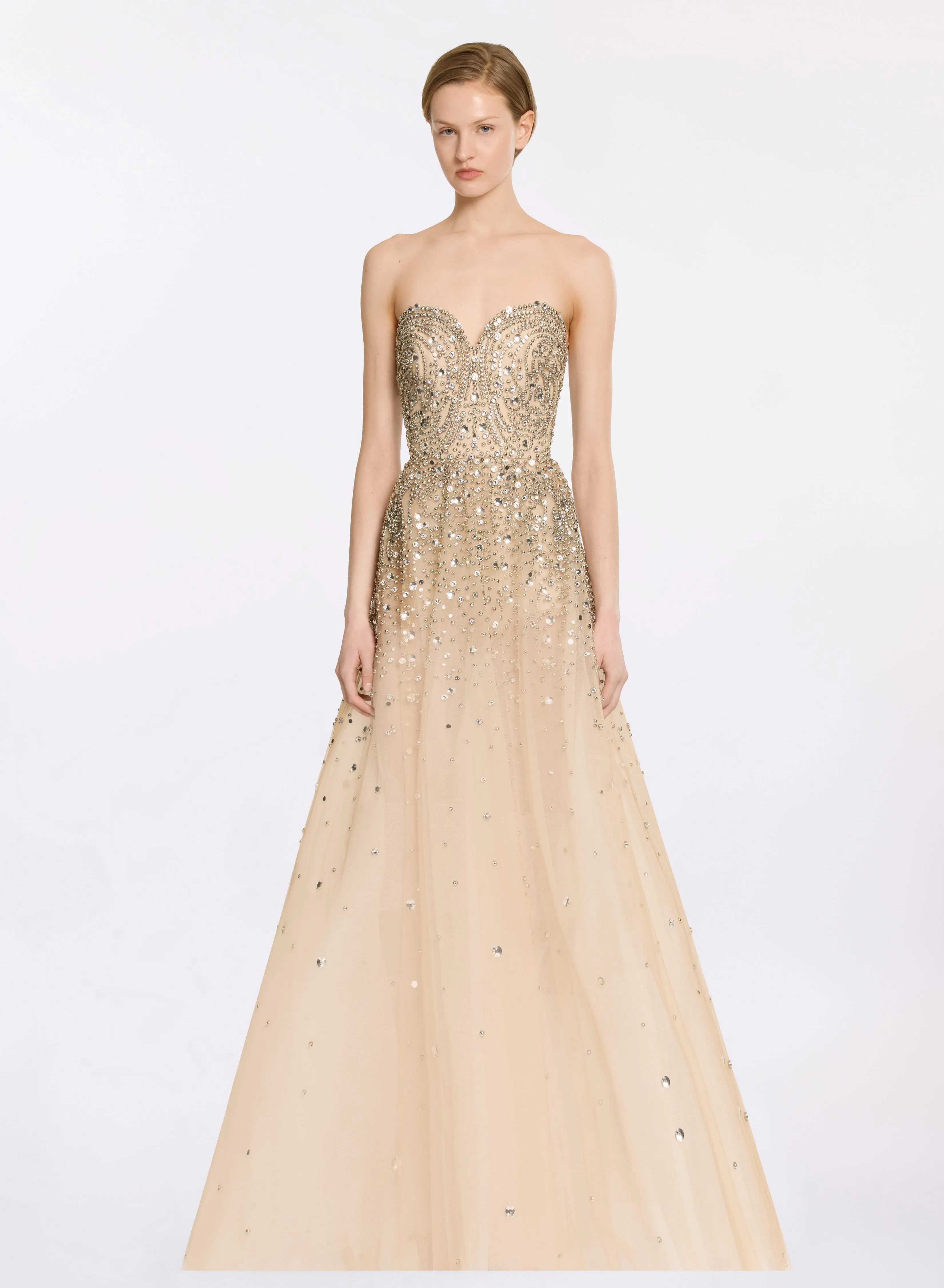 Stud Embellished Long Dress sold by Elie Saab