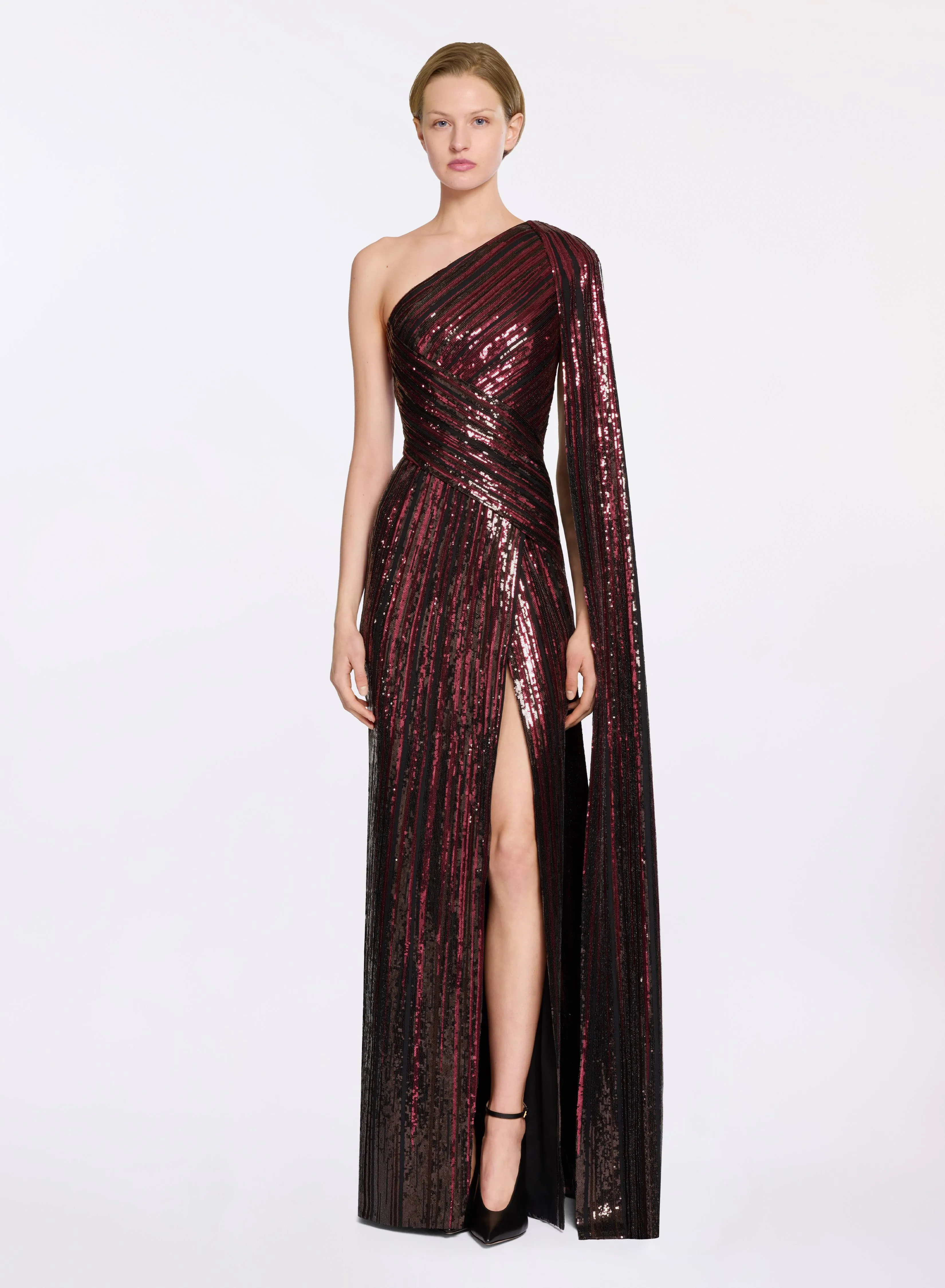 Asymmetrical Sequin Embroidered Dress sold by Elie Saab