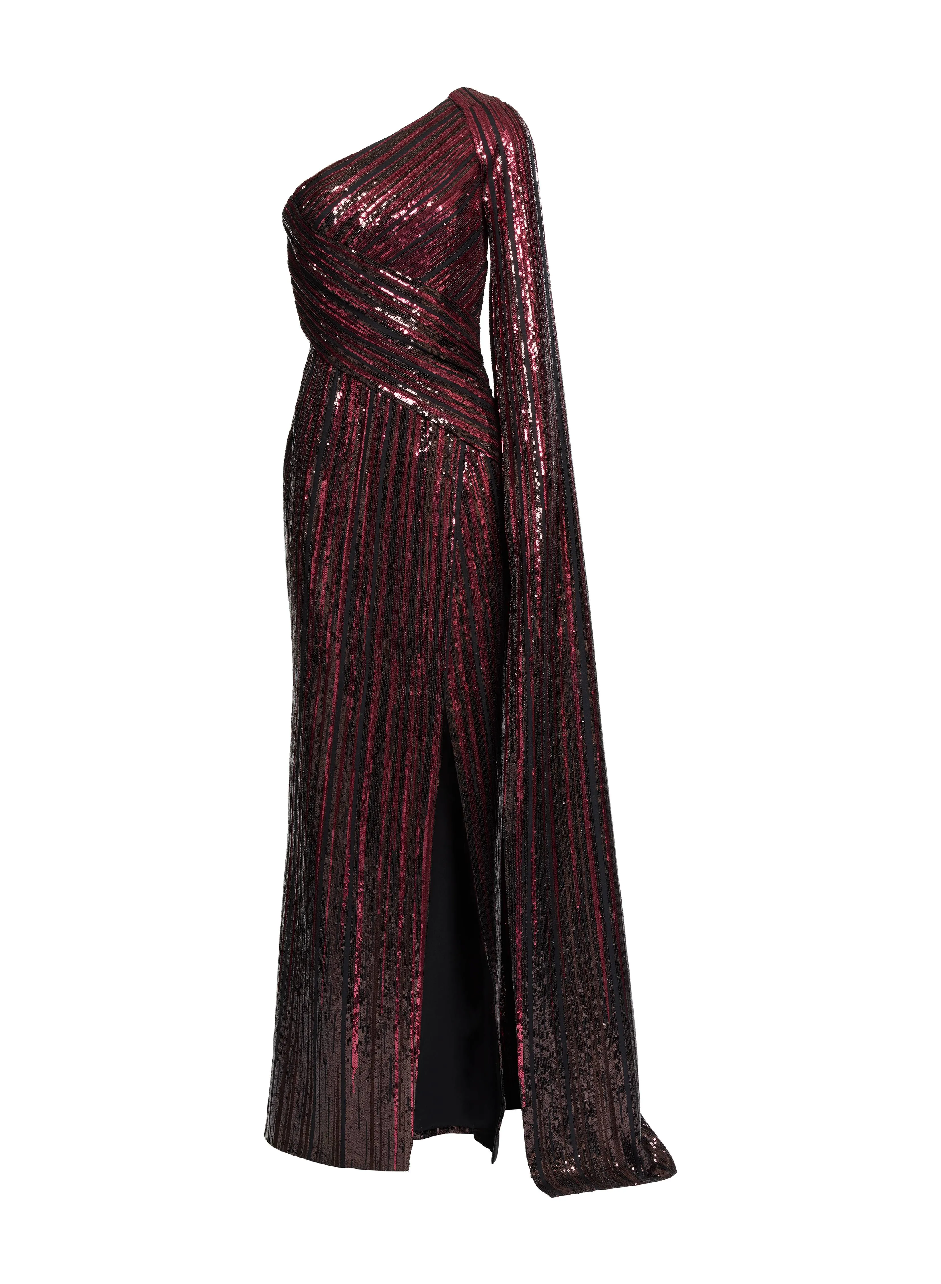Asymmetrical Sequin Embroidered Dress sold by Elie Saab product image thumbnail 3
