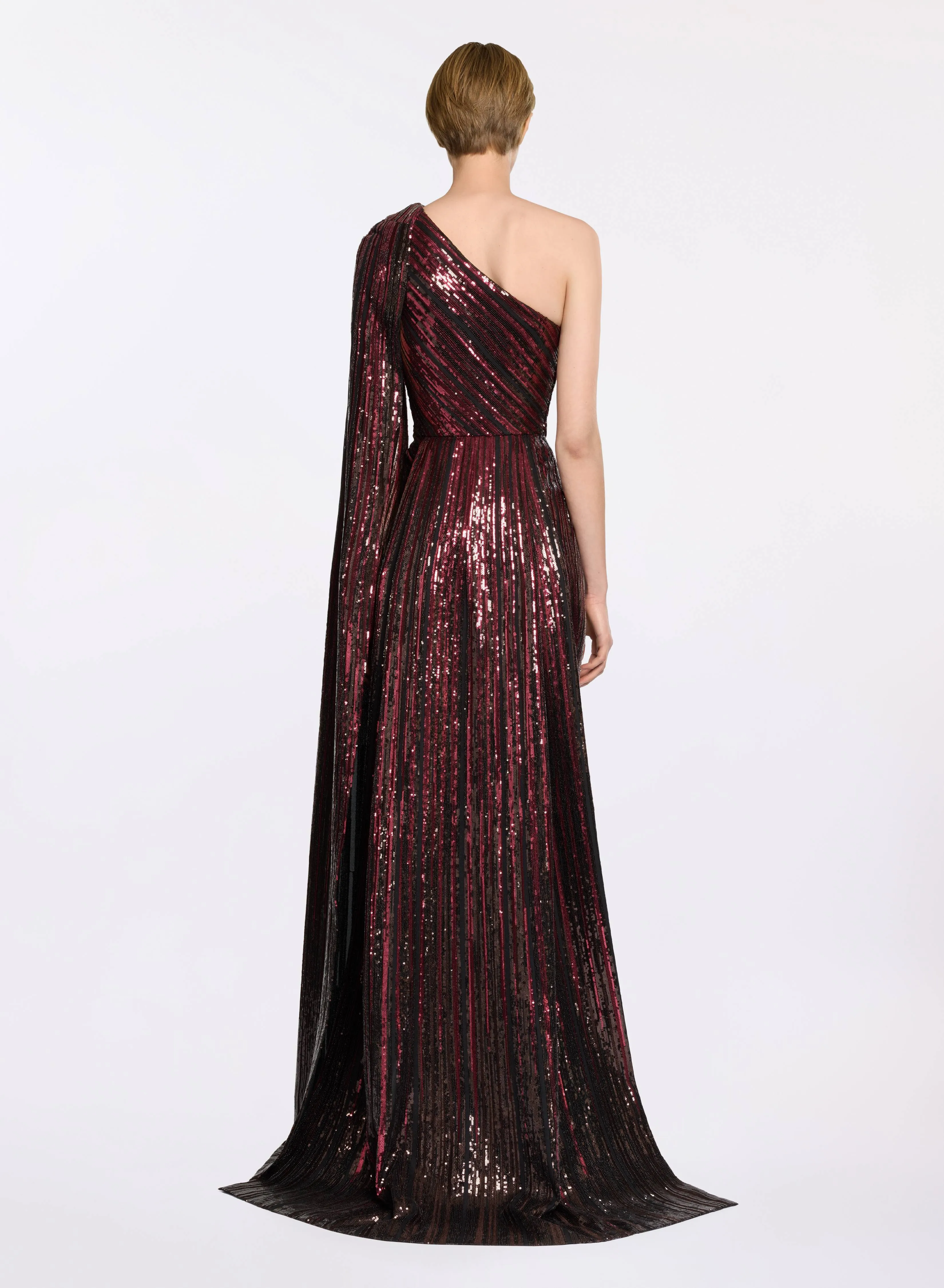 Asymmetrical Sequin Embroidered Dress sold by Elie Saab product image thumbnail 2