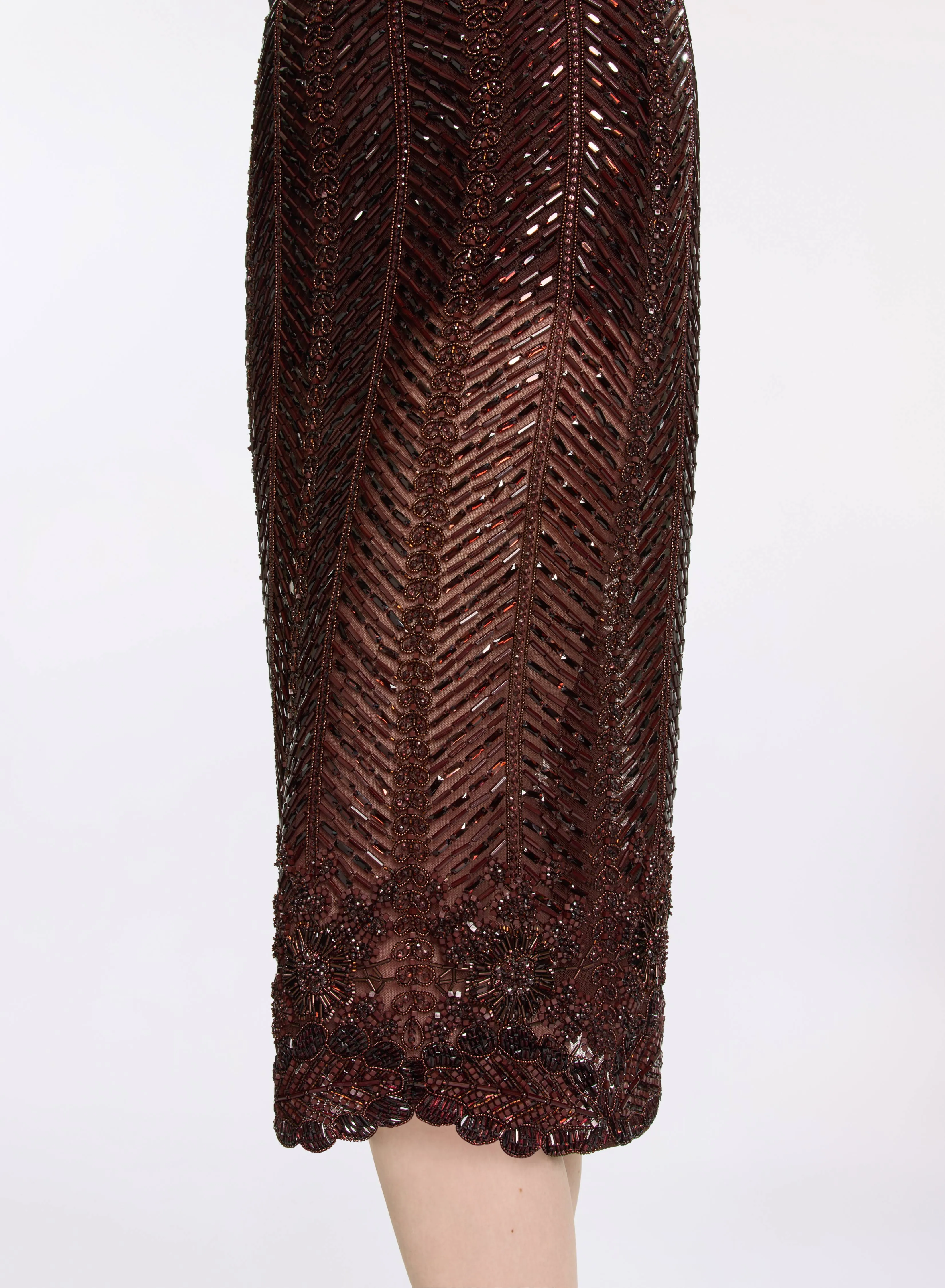 Bead Embroidered Midi Skirt sold by Elie Saab product image thumbnail 4