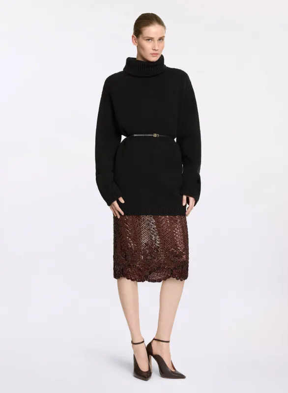 Bead Embroidered Midi Skirt sold by Elie Saab