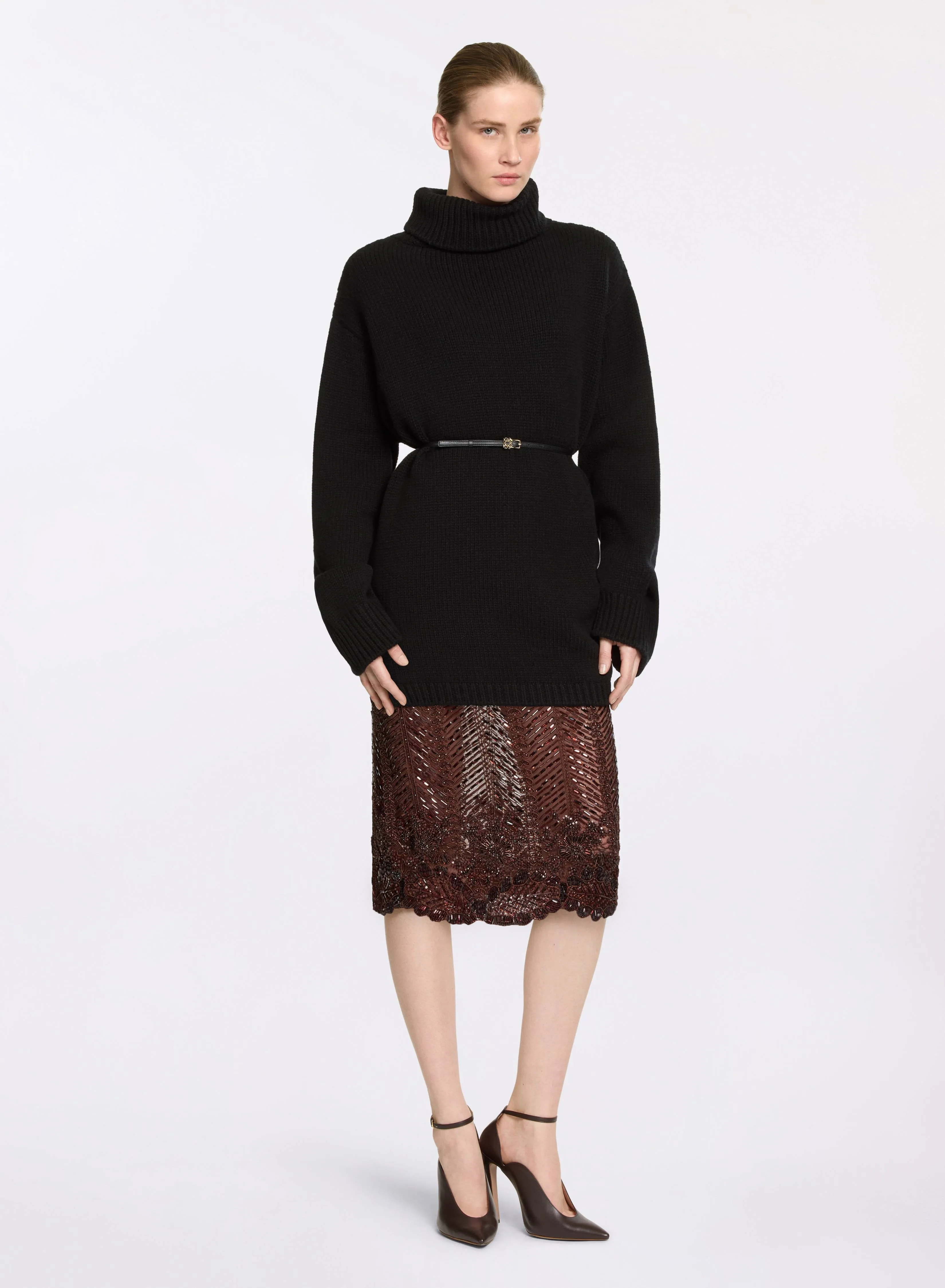 Bead Embroidered Midi Skirt sold by Elie Saab